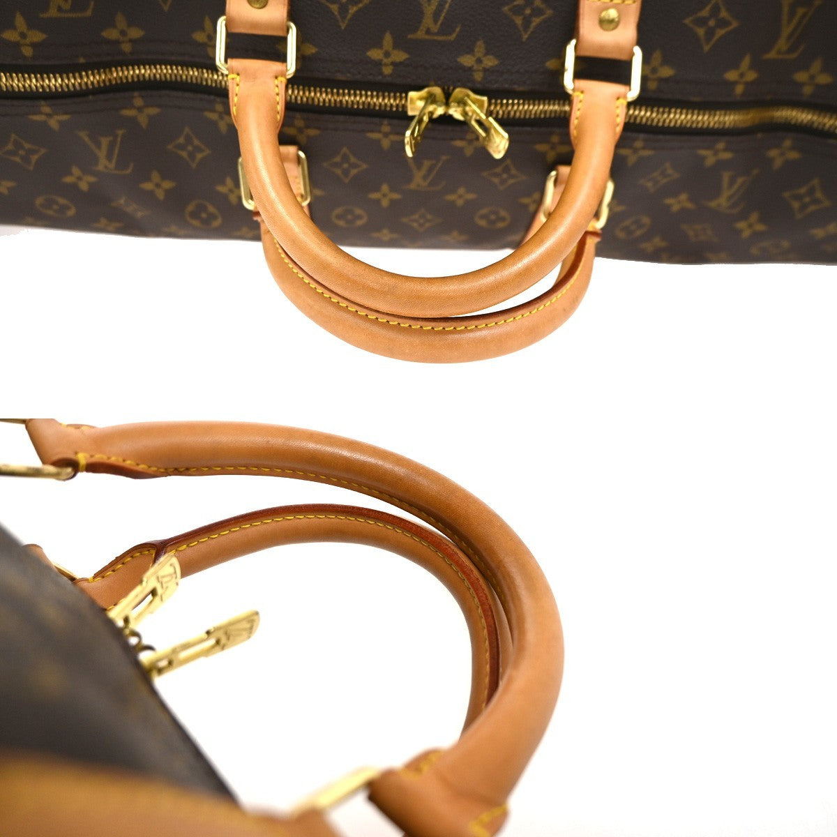 LOUIS VUITTON Keepall 60 Travel Hand Bag Monogram Leather Brown M41422 96YH892