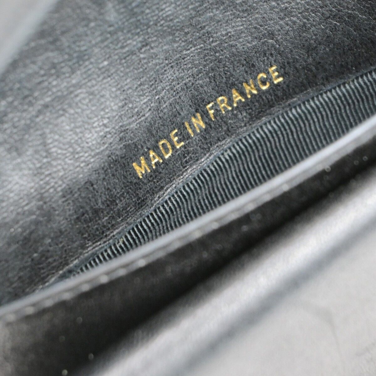 CHANEL CC Logo Compact Wallet Grained Calfskin Leather Black GHW France 87RK702