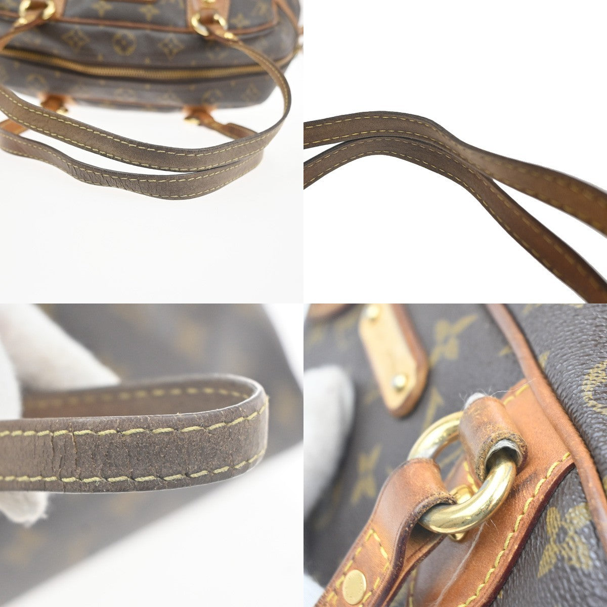 LOUIS VUITTON Montorgueil PM Shoulder Bag Monogram Leather Brown M95565 31MA449