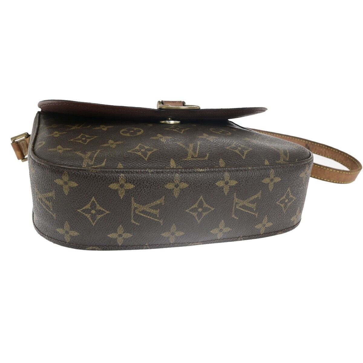 LOUIS VUITTON Saint Cloud GM Shoulder Bag Monogram Leather Brown M51242 31HC015