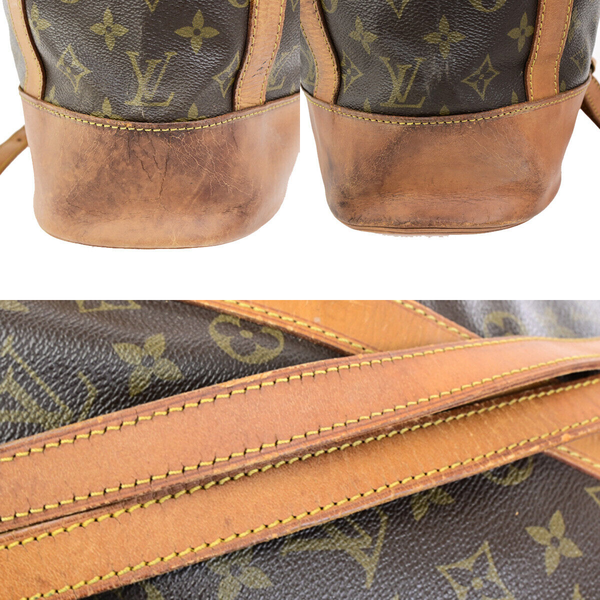 LOUIS VUITTON LV Randonnee GM Shoulder Bag Monogram Leather Brown M42244 30YG634