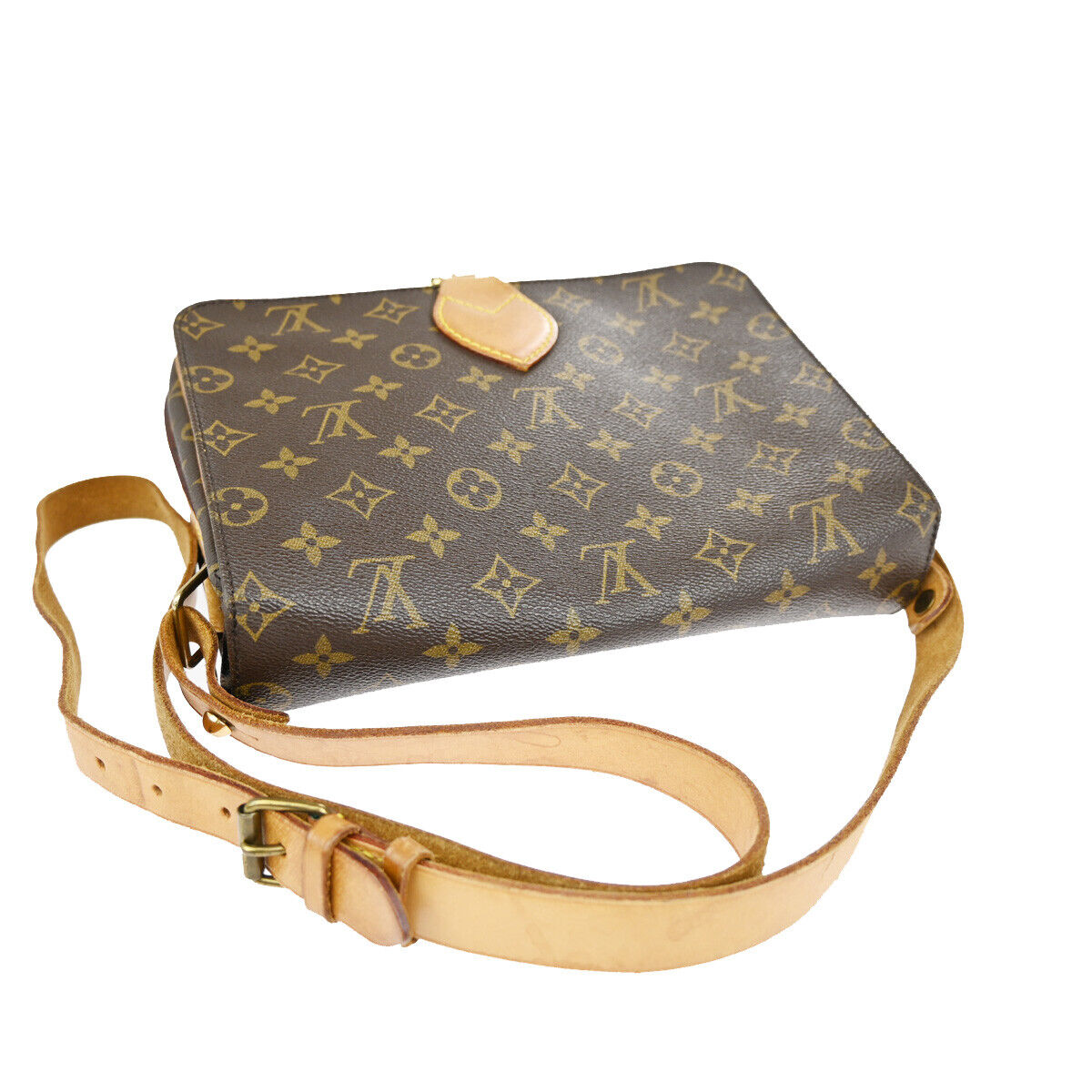 LOUIS VUITTON Cartouchiere GM Shoulder Bag Monogram Leather Brown M51252 80YE380