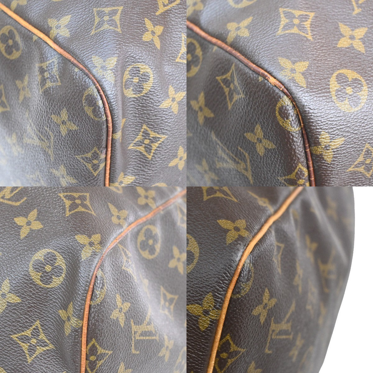 LOUIS VUITTON Keepall 60 Travel Hand Bag Monogram Leather Brown M41422 74YH945
