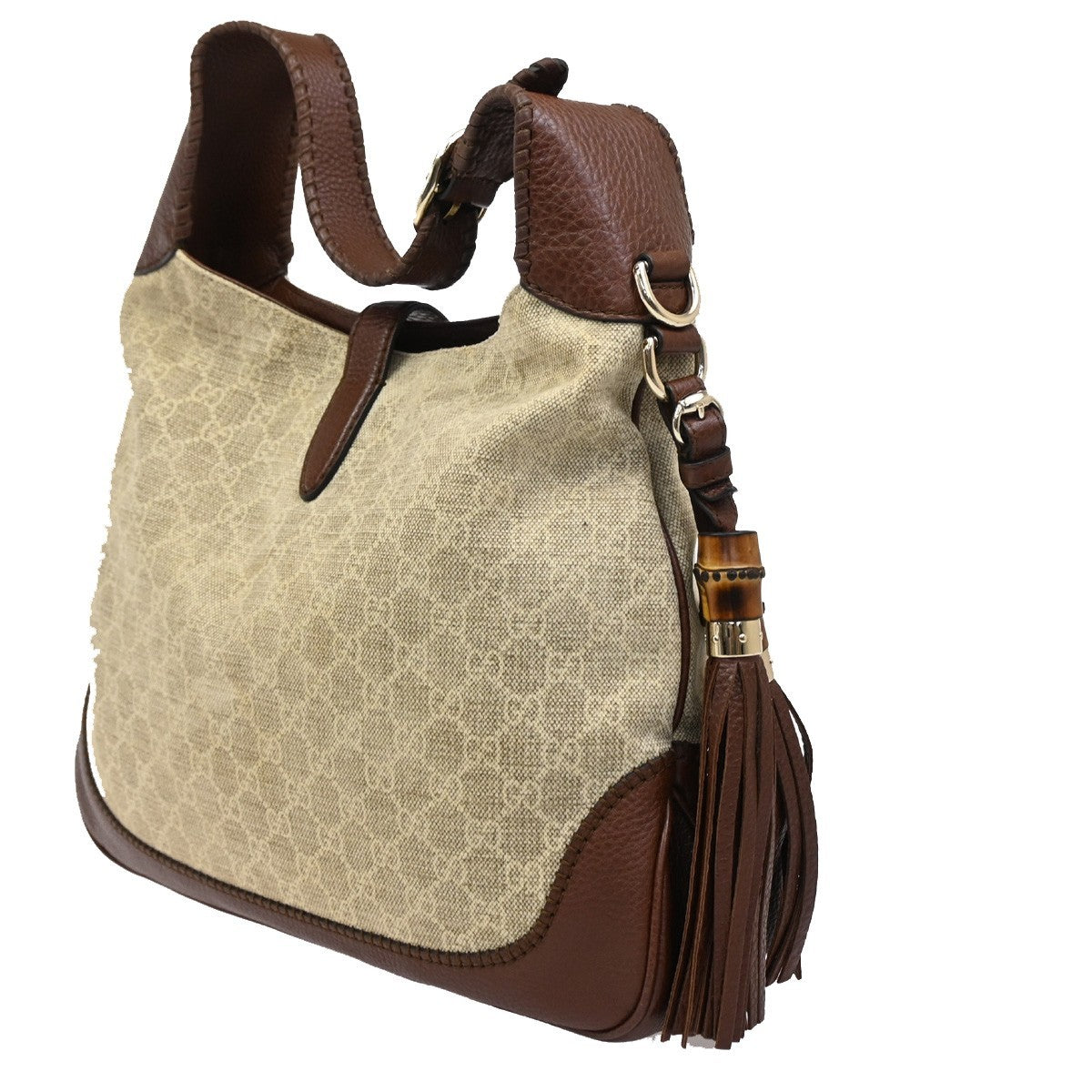 GUCCI GG Pattern Jackie Hobo Shoulder Bag Canvas Leather BE BN Italy 16DA227