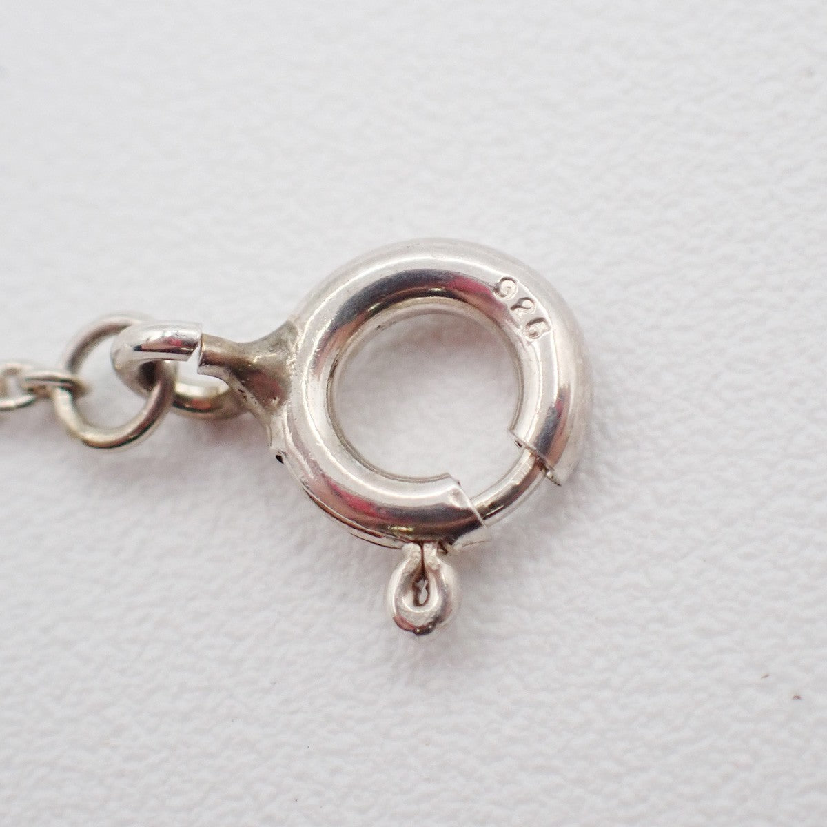 Tiffany & Co. Logo Tear Drop Chain Necklace Pendant Ag 925 Silver 09KC578