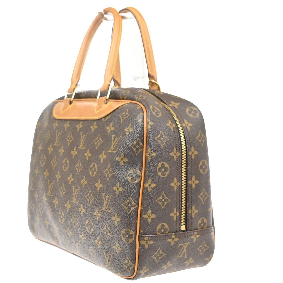 LOUIS VUITTON LV Logo Deauville Hand Bag Monogram Leather Brown M47270 72MA541