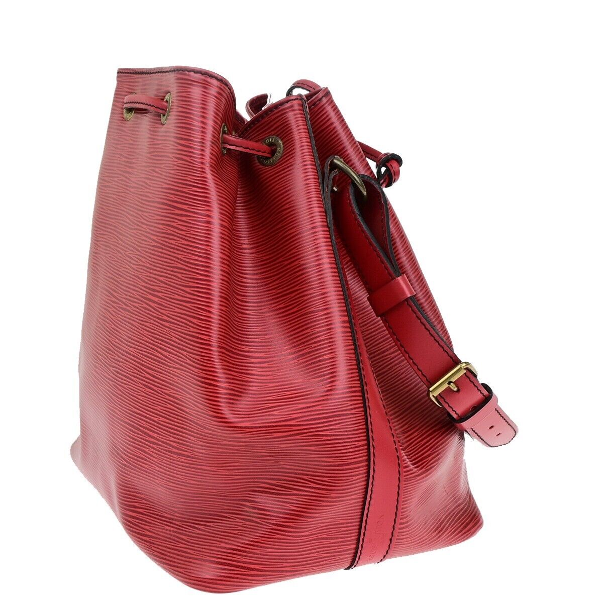 LOUIS VUITTON Petit Noe Drawstring Shoulder Bag Epi Leather Red M44107 87EB404