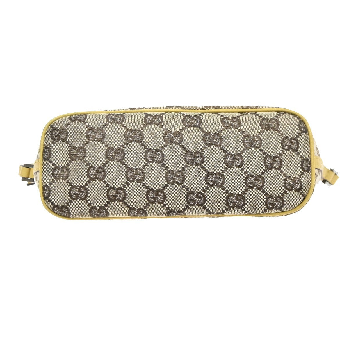 GUCCI GG Pattern Boat Pochette Hand Bag Canvas Leather BE YW Italy 77MA617