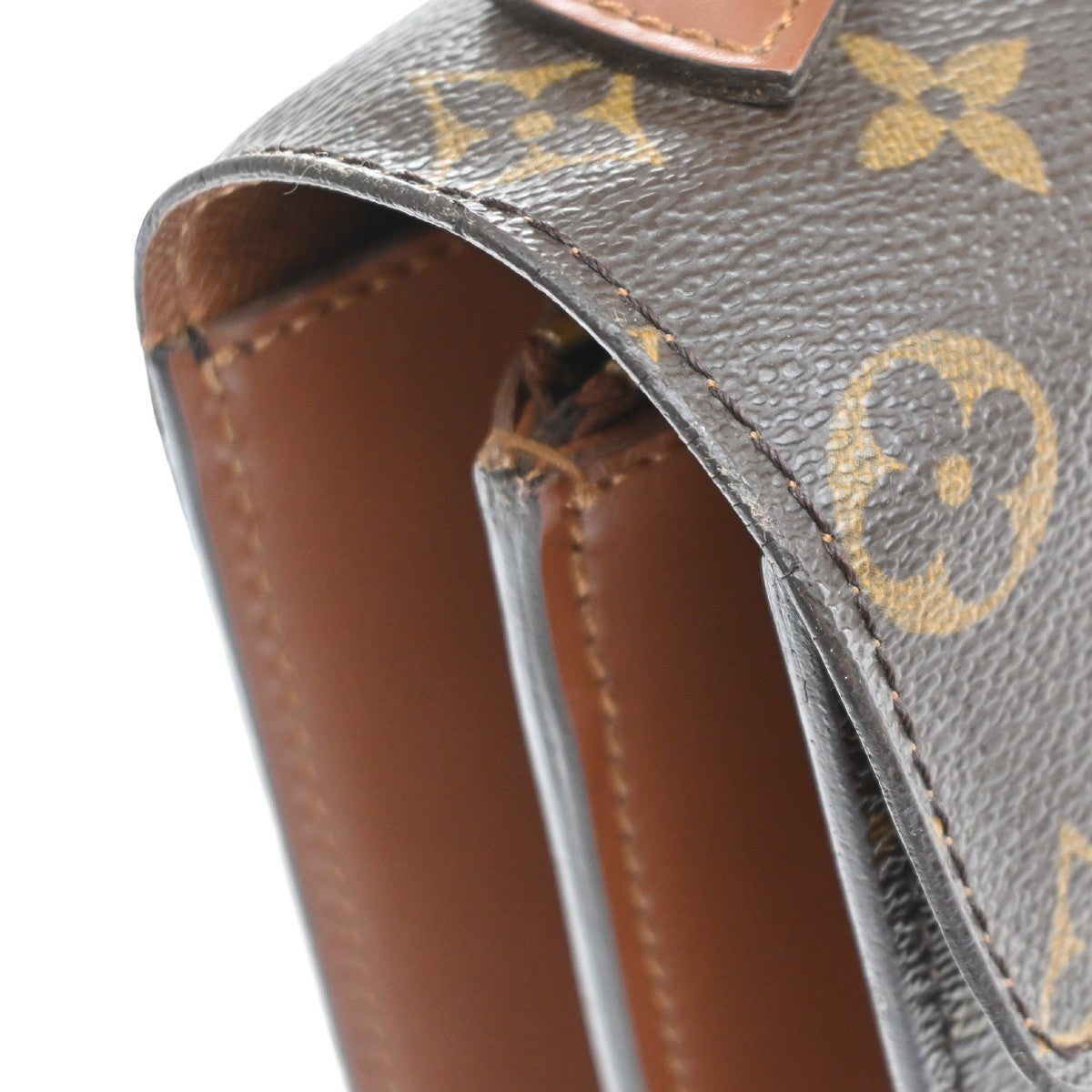 LOUIS VUITTON Concorde Hand Bag Monogram Leather Brown France M51190 82MA626