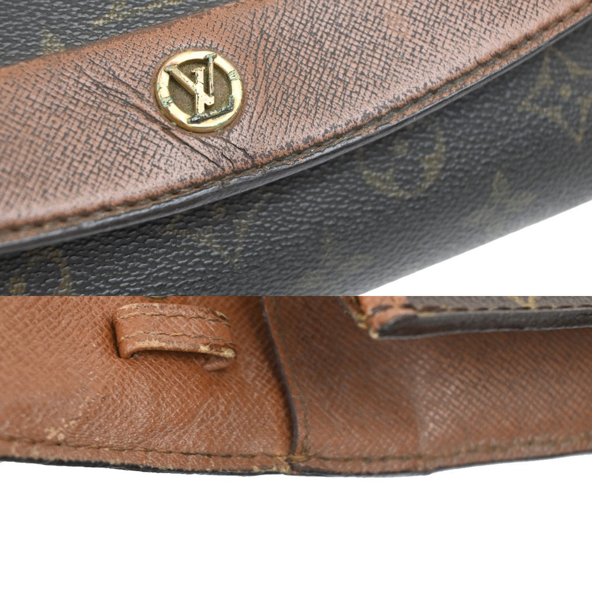 LOUIS VUITTON Bordeaux Clutch Bag Monogram Leather Brown M51797 01AA078