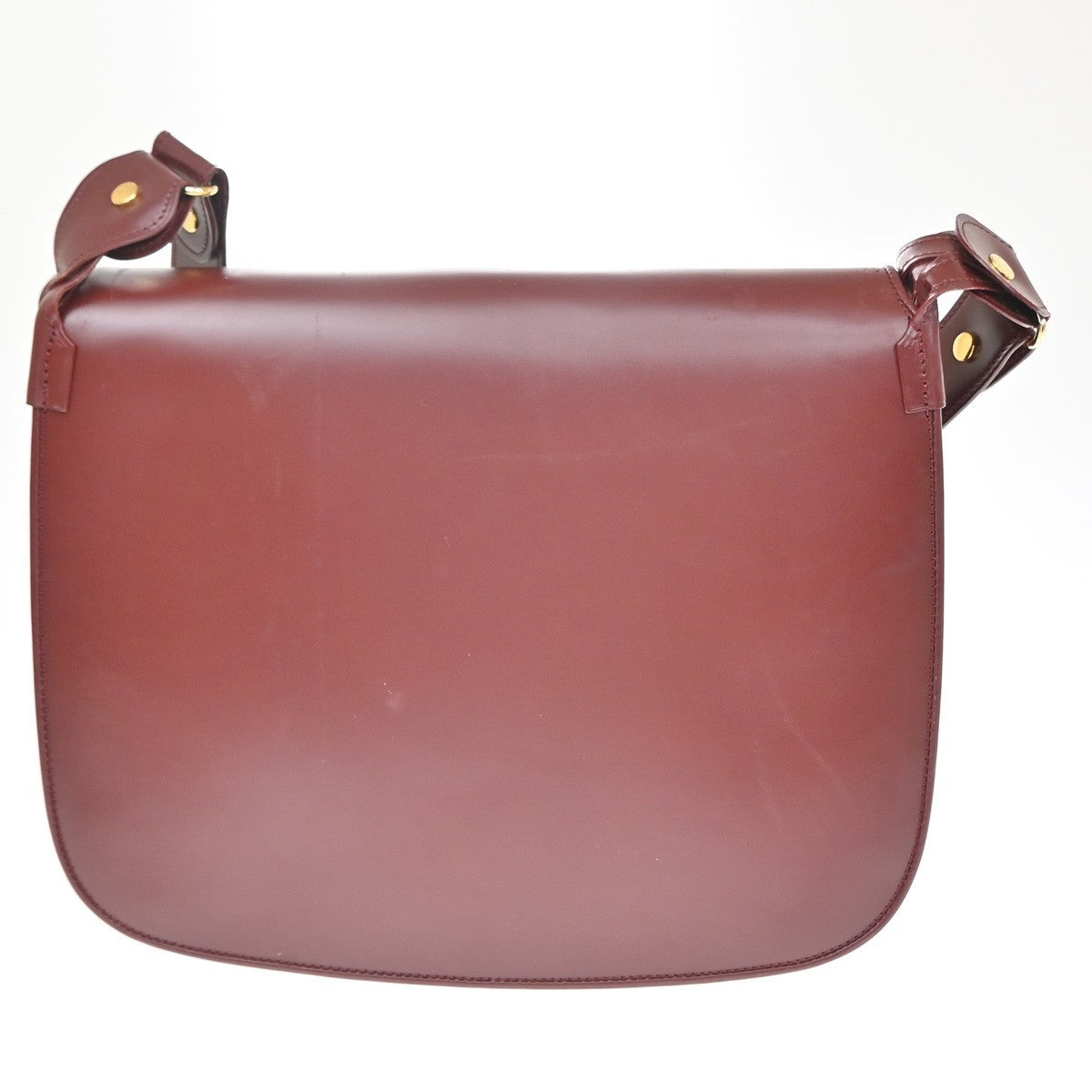 CARTIER 2C Logo Shoulder Crossbody Bag Leather Red GHW France 35YJ122
