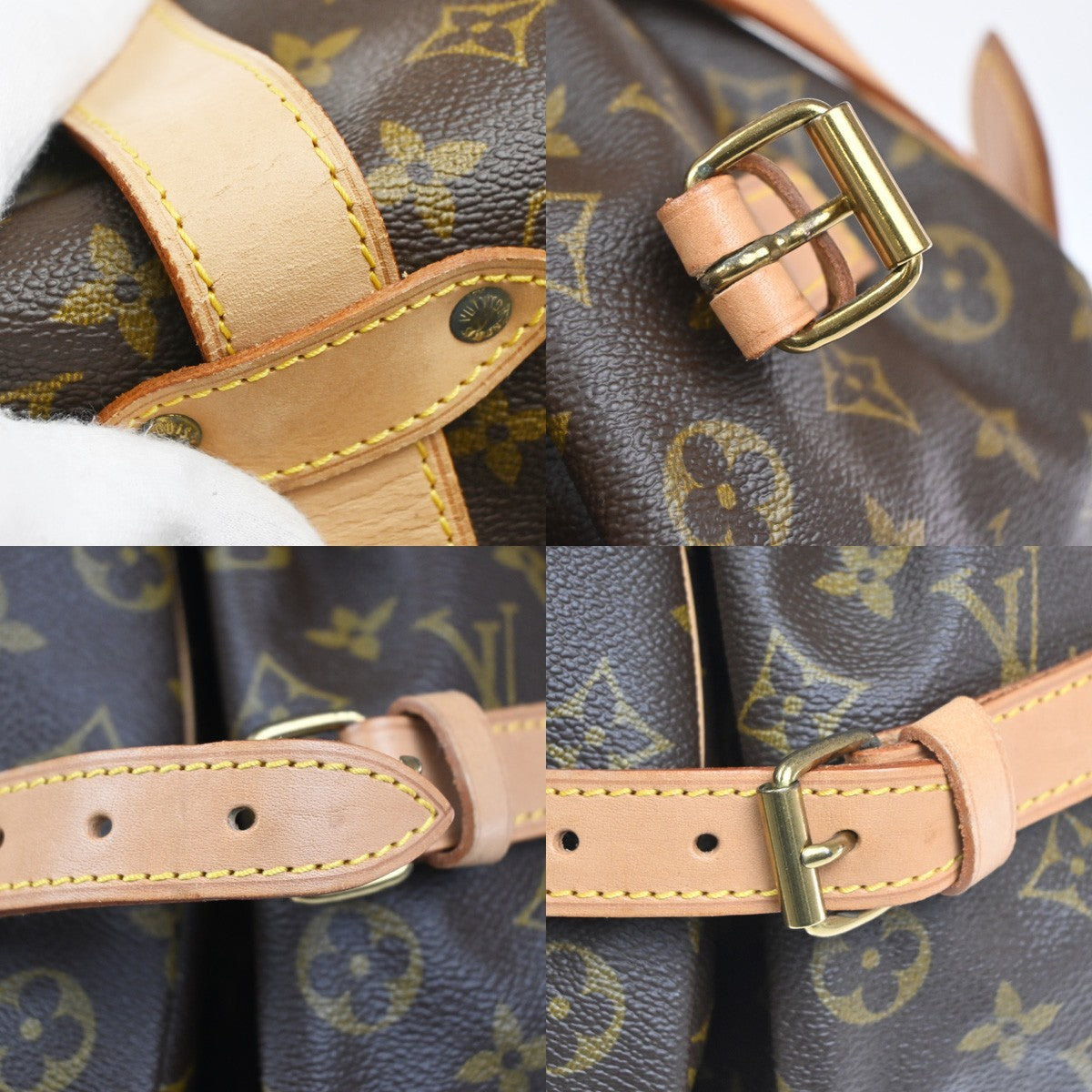 LOUIS VUITTON Saumur 35 Shoulder Bag Monogram Leather BN France M42254 29KD041