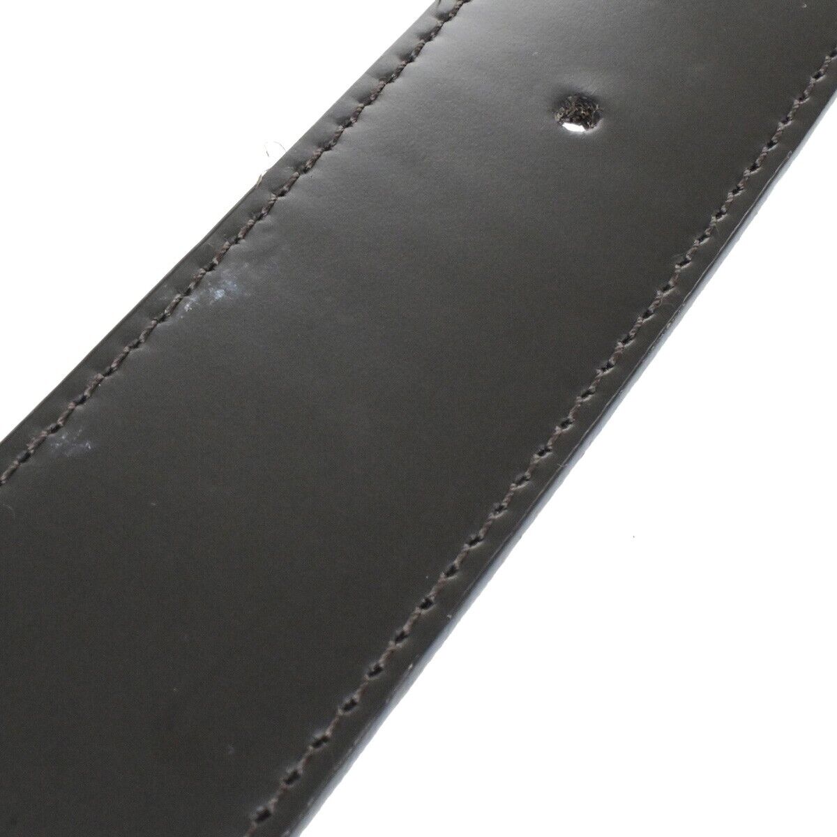 LOUIS VUITTON Logo Ceinture LV Initial Belt Leather Blue Spain N1012 31EE096
