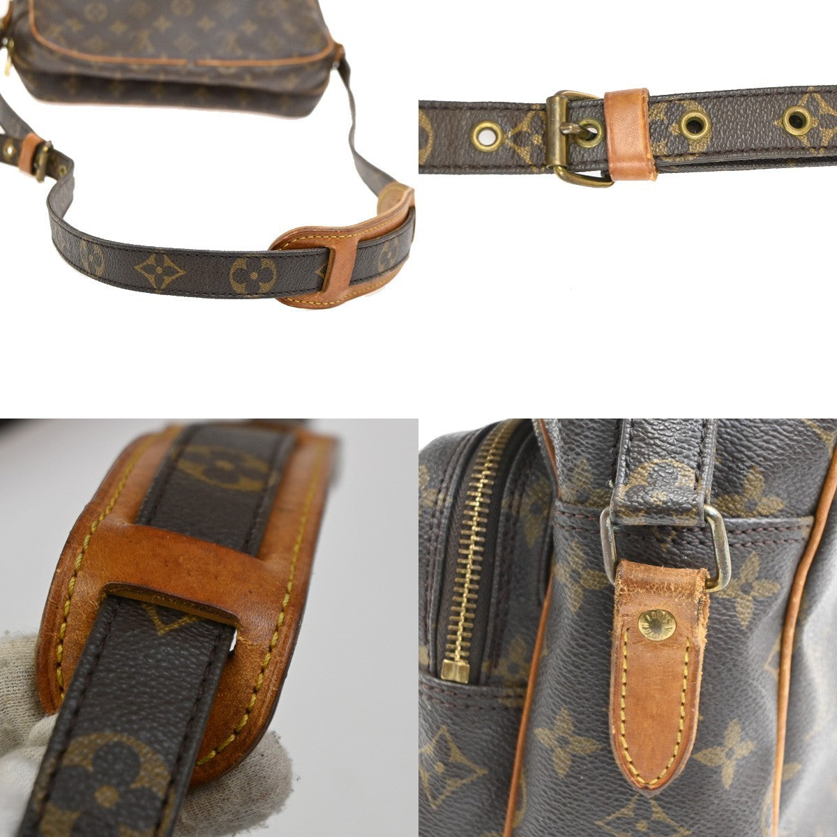 LOUIS VUITTON Nile Crossbody Shoulder Bag Monogram Leather Brown M45244 39TA269