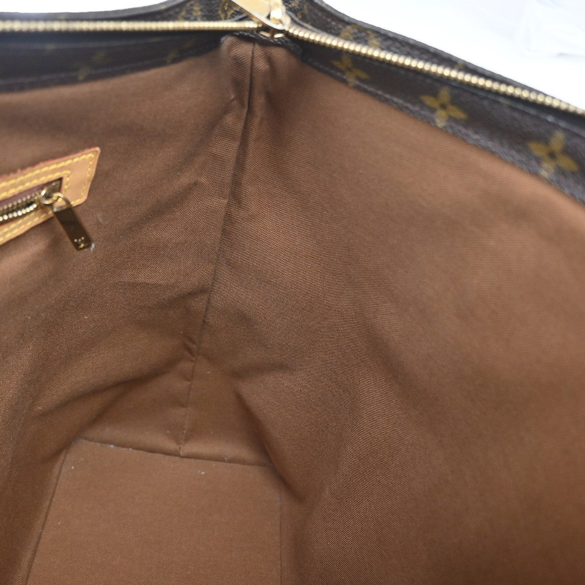 LOUIS VUITTON Cabas Mezzo Shoulder Bag Monogram Leather Brown M51151 97YJ193