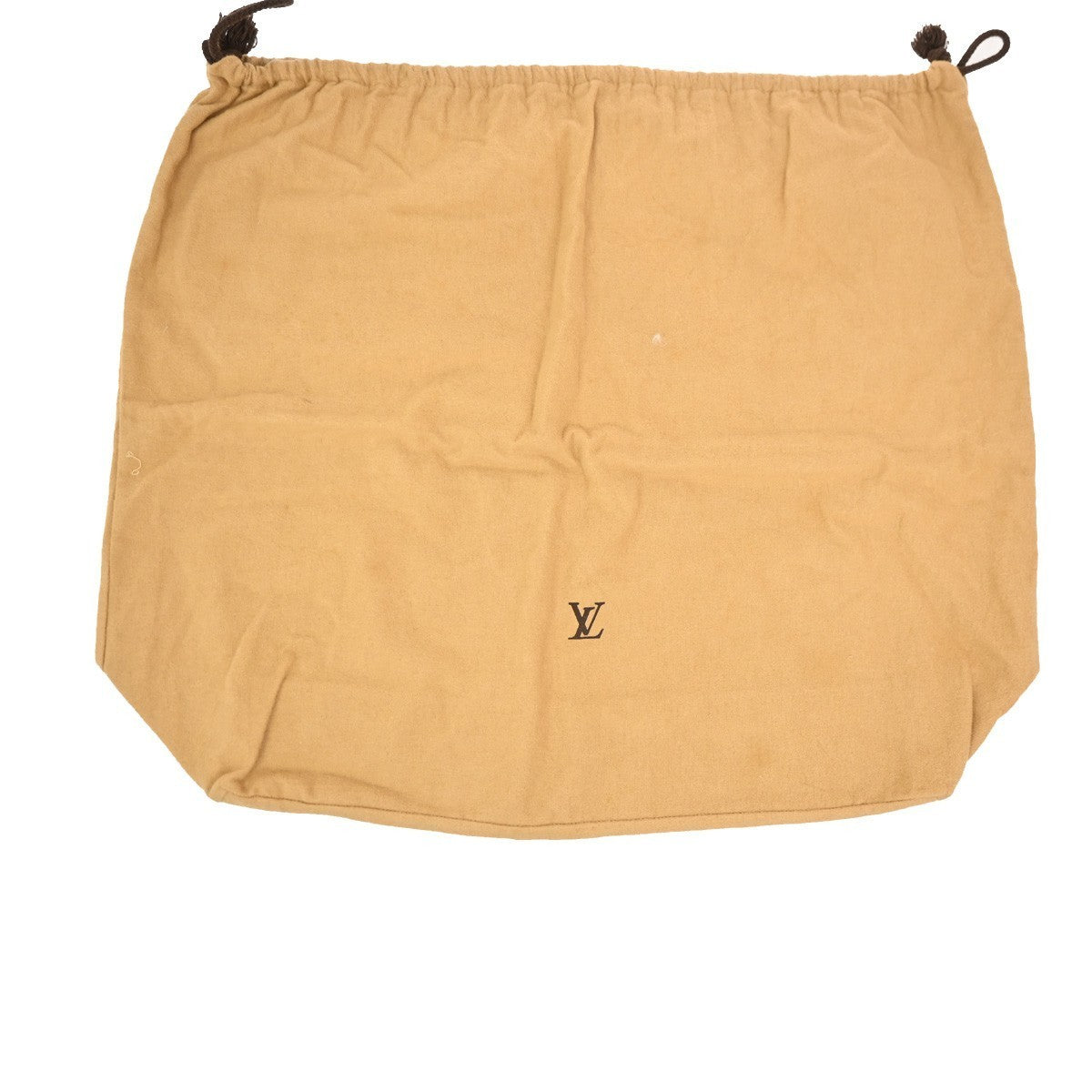 LOUIS VUITTON Logo 10 Set Dust Bags Drawstring Canvas Cotton Beige Brown 01KB830