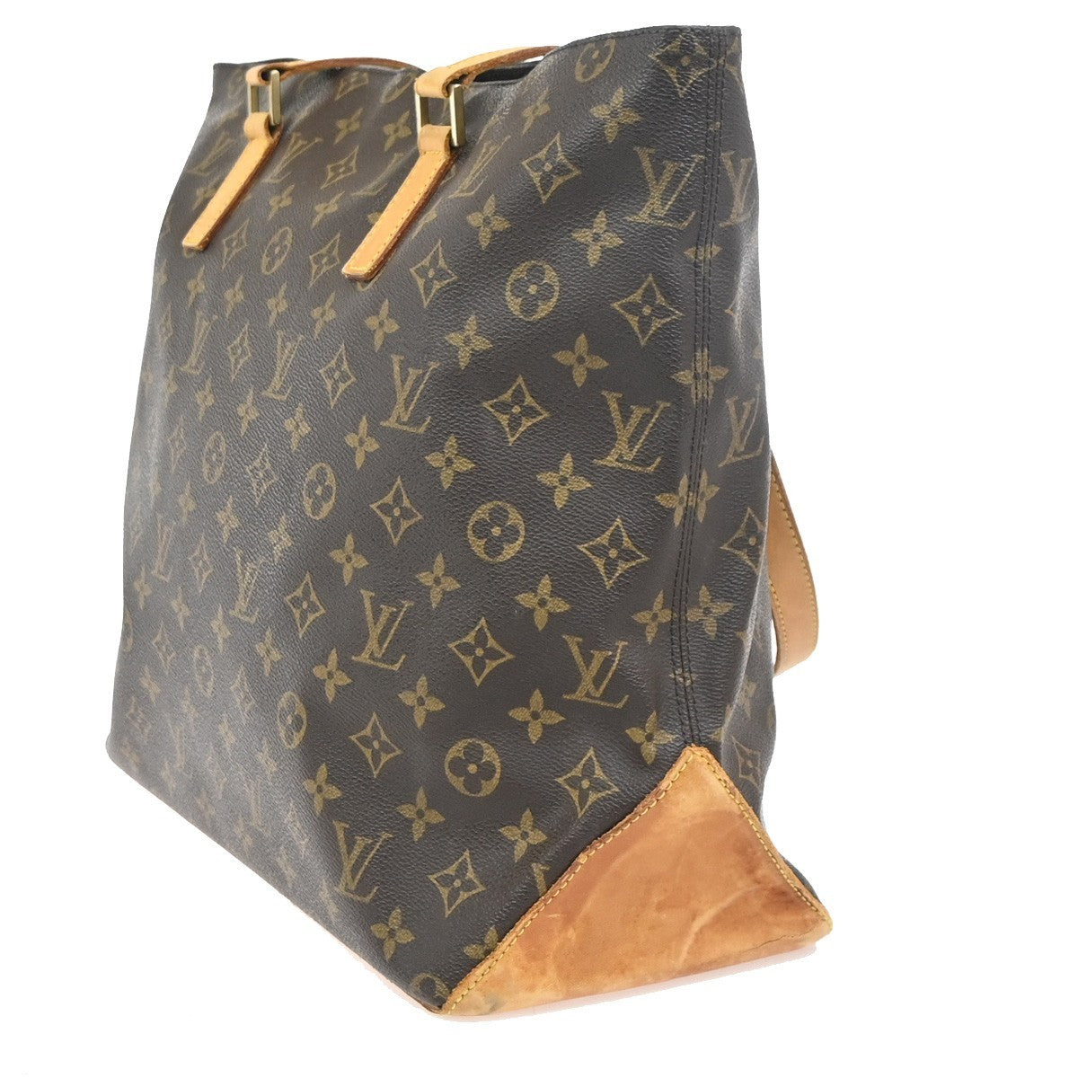 LOUIS VUITTON Cabas Mezzo Shoulder Bag Monogram Leather Brown GHW M51151 77ZA363