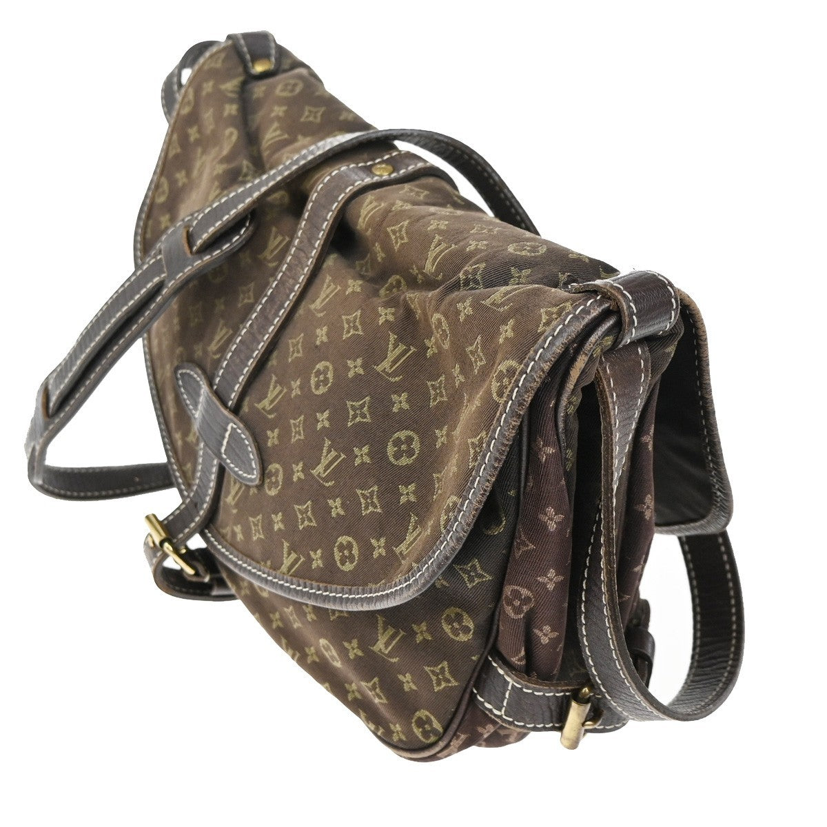 LOUIS VUITTON Saumur 30 Shoulder Bag Monogram Mini Lin Canvas BN M95227 33TA222
