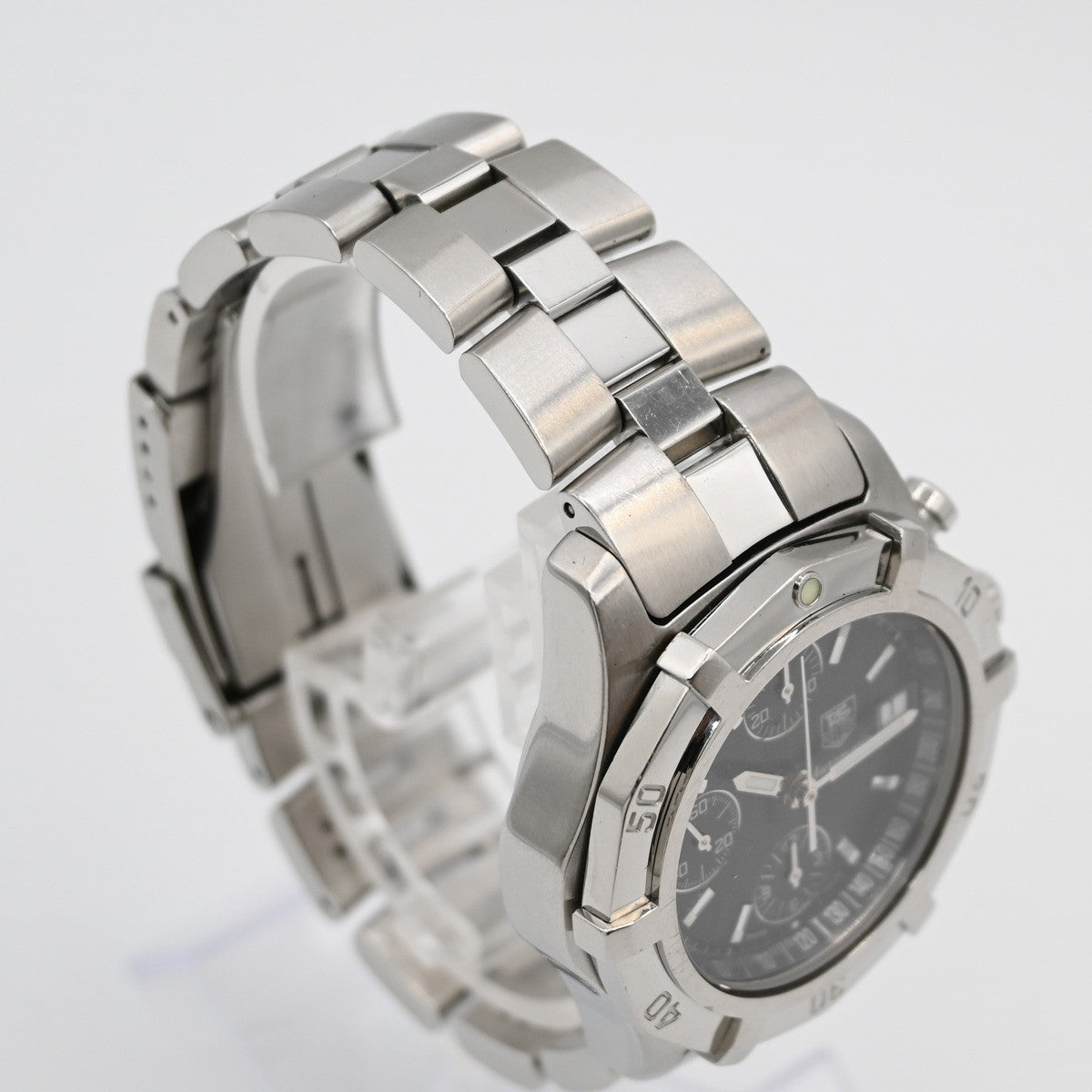 TAG HEUER Exclusive Chronograph Date Watch 41mm CN2111 AT Black Dial SS 58LC594