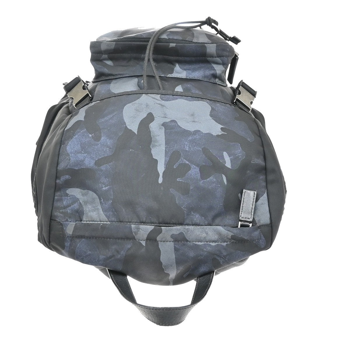 PRADA Logo Tessuto Camouflage Backpack Bag Nylon Leather Black SHW Italy 88KB710