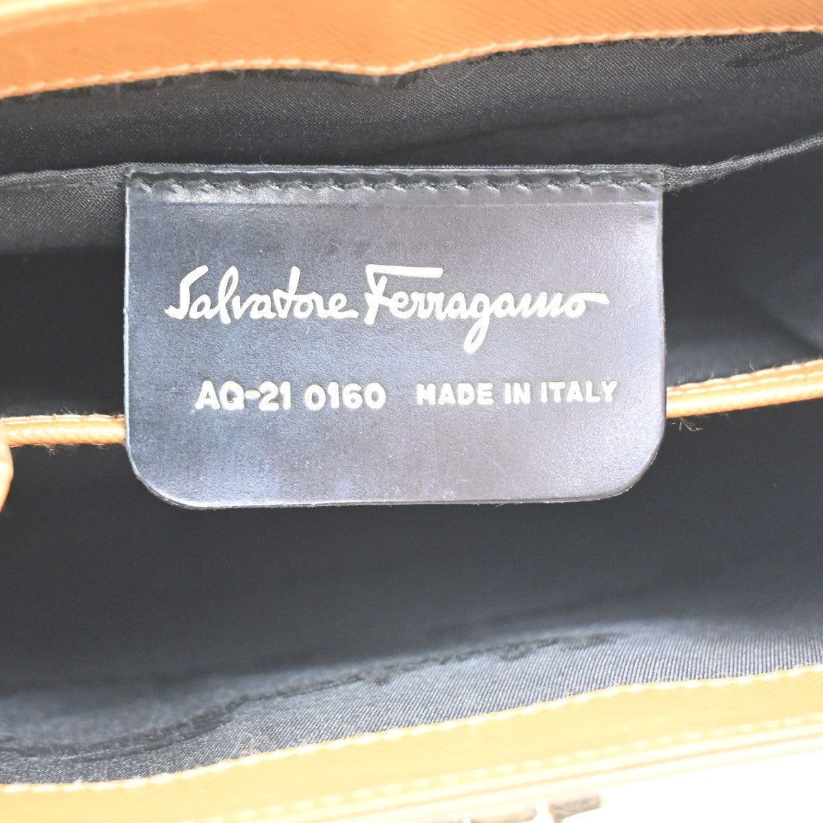 SALVATORE FERRAGAMO Gancini 2Way Shoulder Hand Bag Leather Brown GHW 83RL905