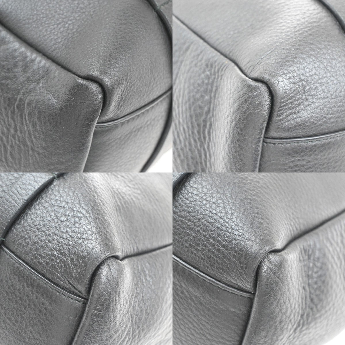 BALENCIAGA Logo Everyday Tote XS Shoulder Hand Bag Leather Black 83EF081
