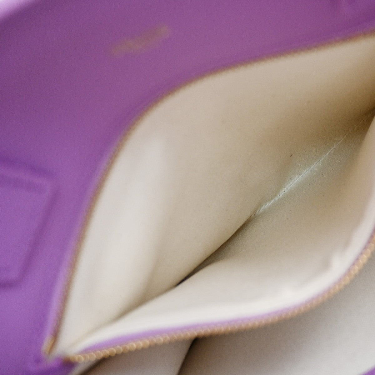 CELINE Vertical Cabas 2Way Shoulder Hand Tote Bag Canvas Leather Purple 21EG332
