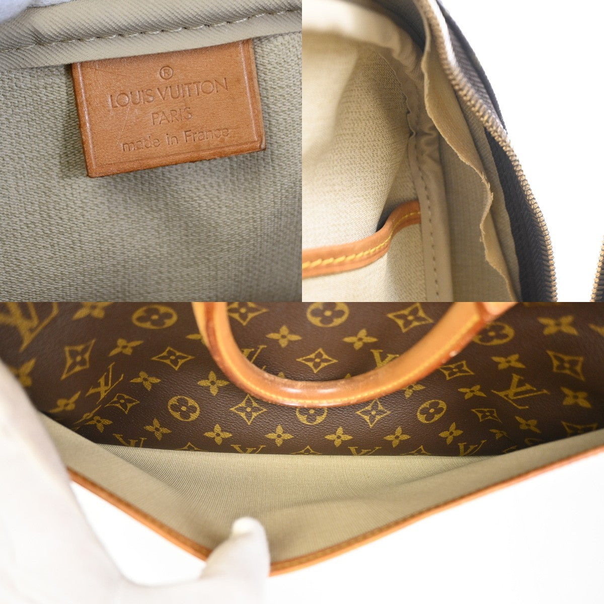 LOUIS VUITTON LV Logo Deauville Hand Bag Monogram Leather Brown M47270 73TA645