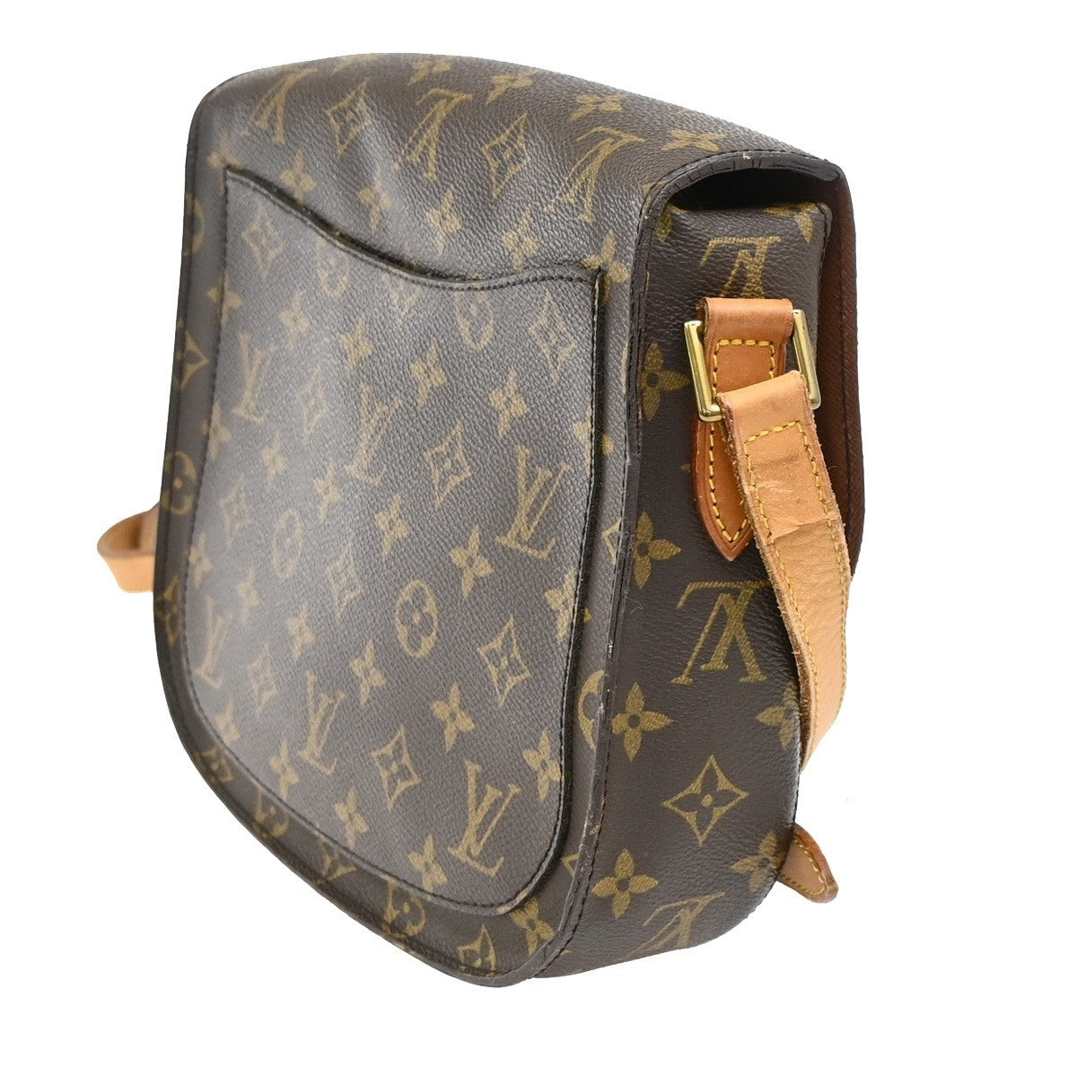 LOUIS VUITTON Saint Cloud GM Shoulder Bag Monogram Leather Brown M51242 32KB540