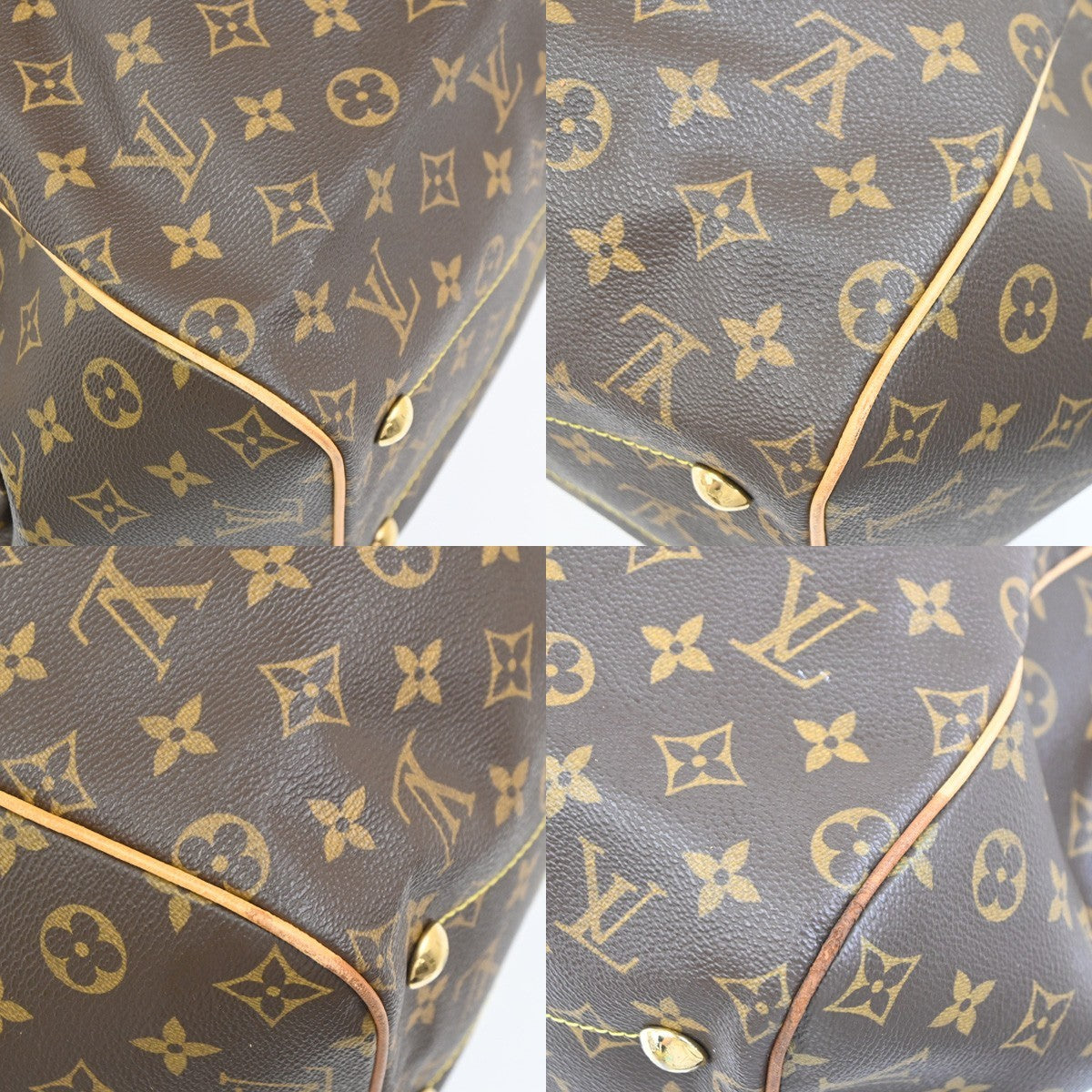 LOUIS VUITTON LV Tivoli GM Shoulder Bag Monogram Leather Brown M40144 95PA108