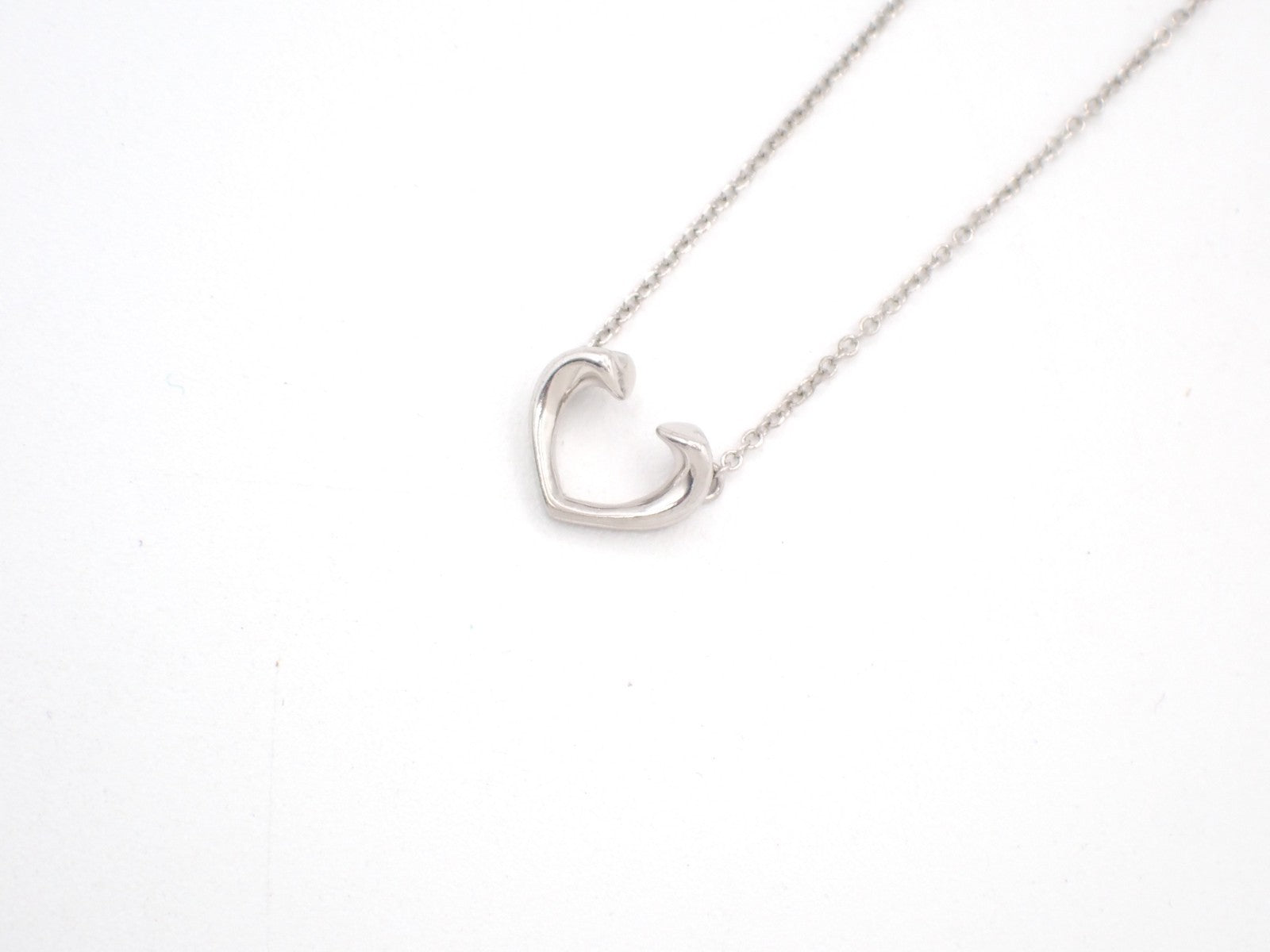 TIFFANY & CO. Paloma Picasso Tenderness Heart Necklace Silver AG 925 05CA436