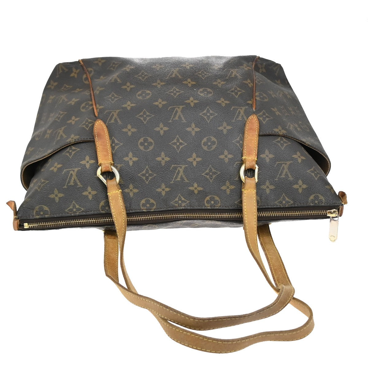 LOUIS VUITTON Logo Totally MM Shoulder Bag Monogram Leather Brown M56689 67YH190
