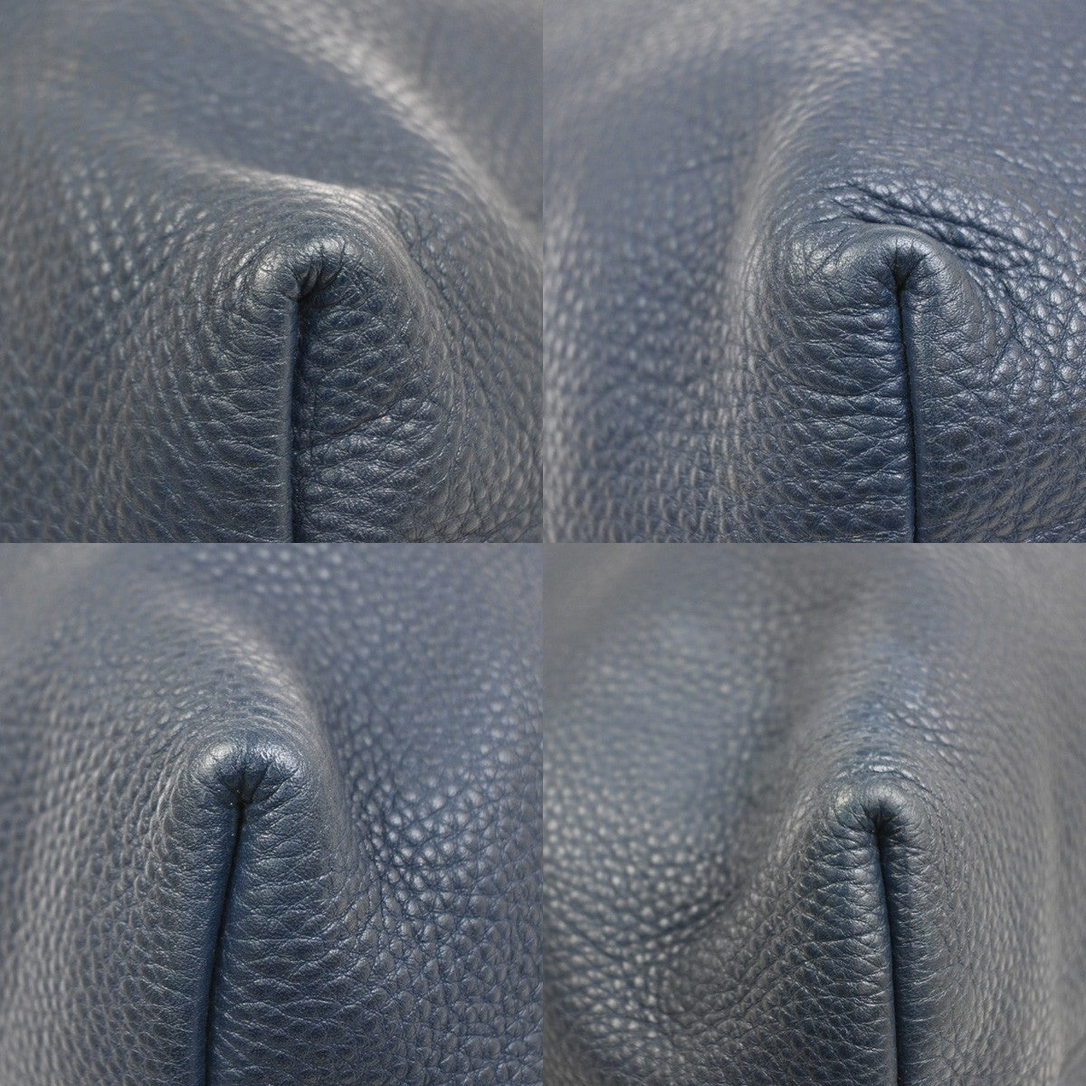 PRADA Vitello Daino 2Way Tote Hand Bag Leather Bluette Navy Blue GHW 77CA831
