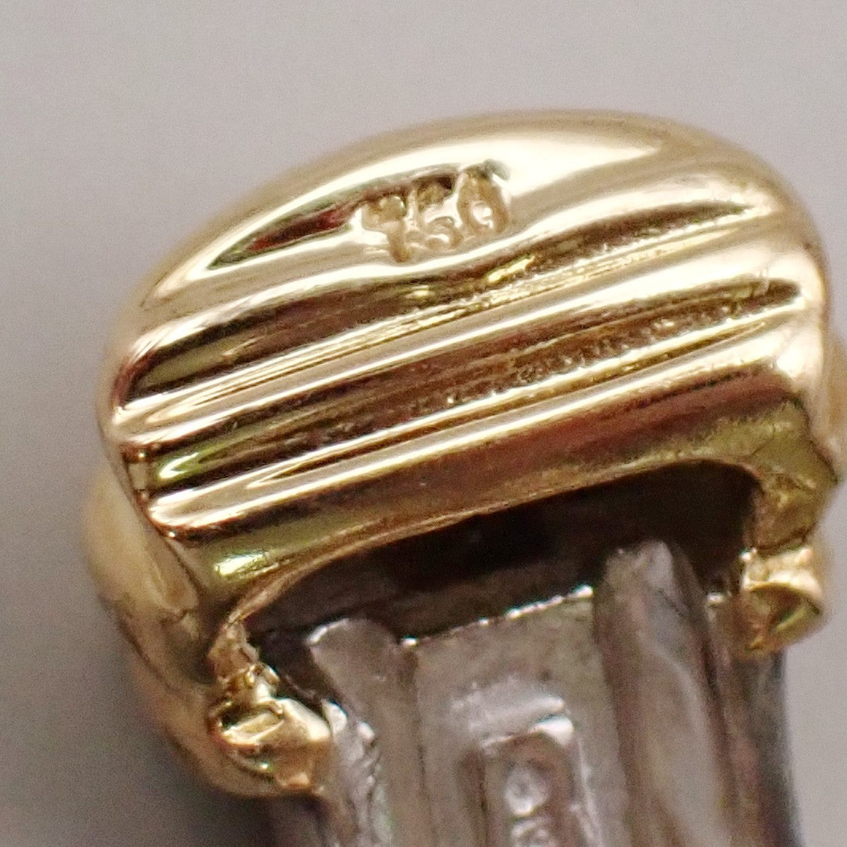 Tiffany & Co. Logo Groove Combination Earrings Clip On Gold 750 Ag 925 80KB252