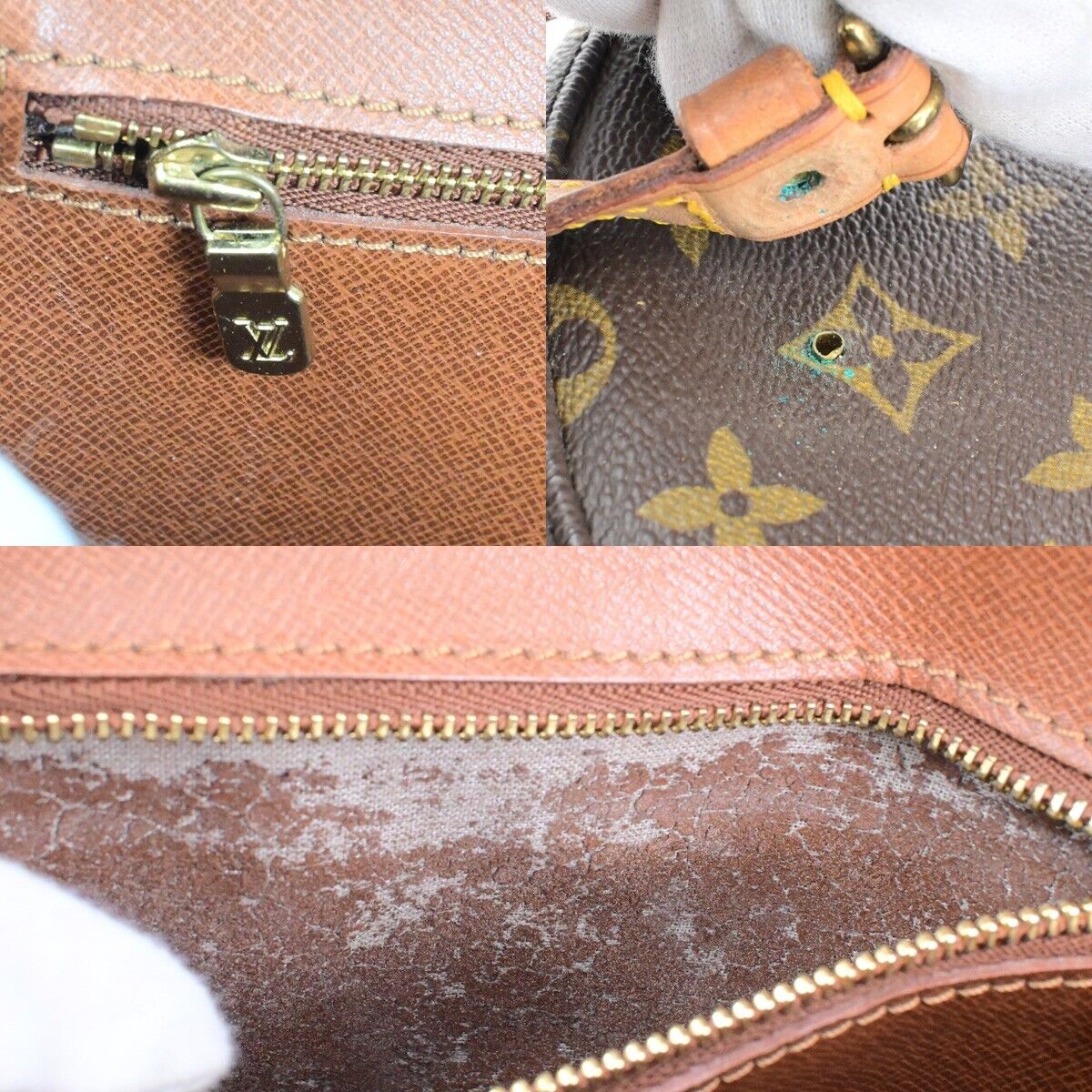 LOUIS VUITTON Chantilly PM Shoulder Bag Monogram Leather Brown M51234 37SJ580