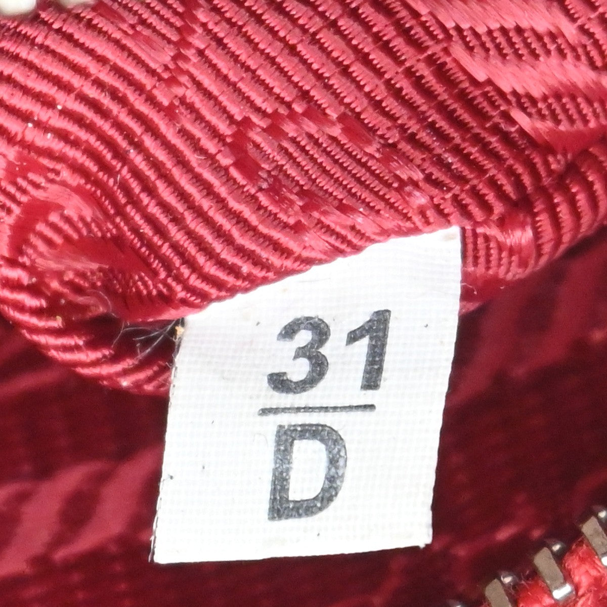 PRADA Logo Diagramme Mini Chain Shoulder Bag Leather Red SHW Italy 46RL099