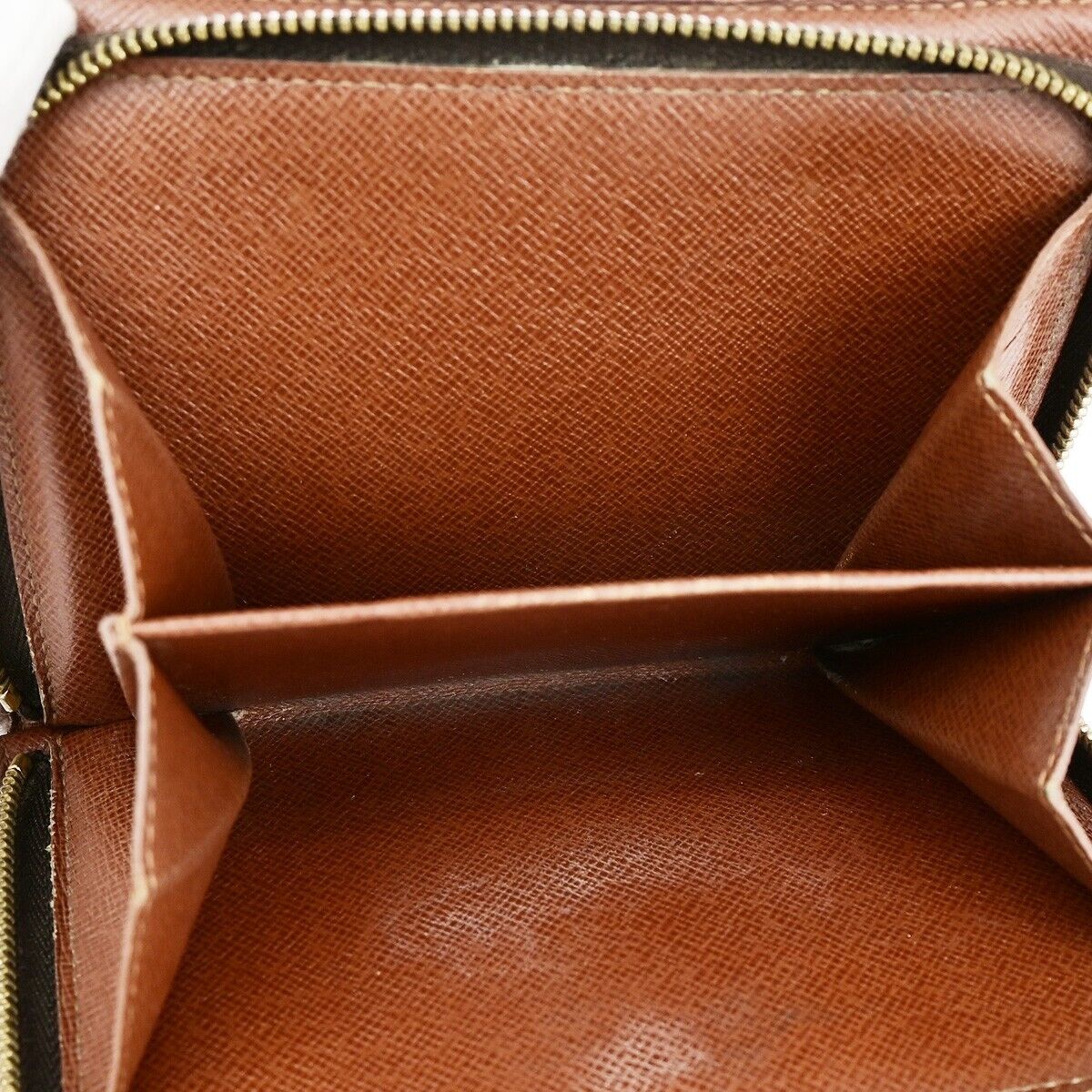 LOUIS VUITTON LV Logo 4 Set Bifold Trifold Long Wallet Monogram Brown 65FA707