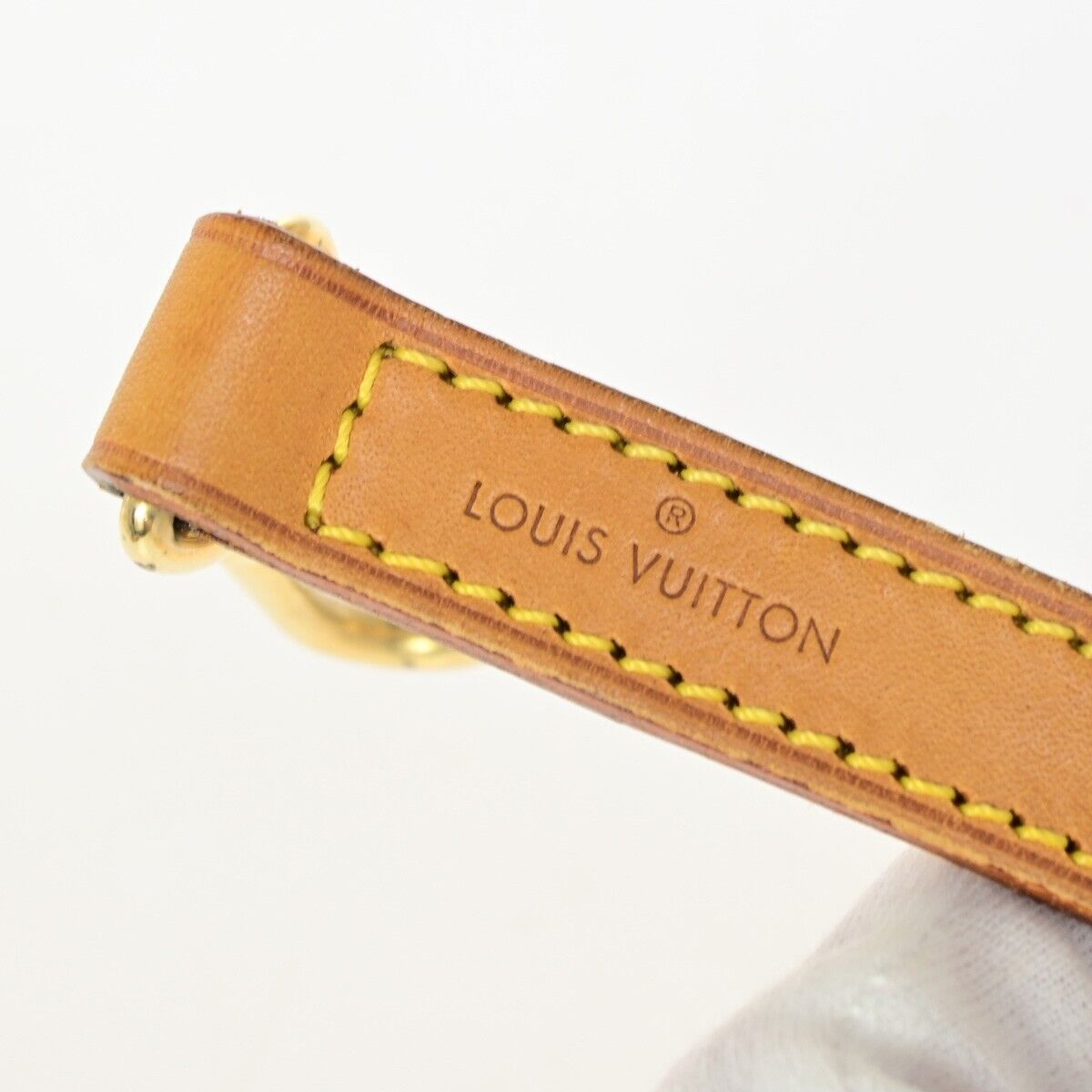 LOUIS VUITTON Shoulder Strap Leather Brown Gold France Bag Accessory 69YF126