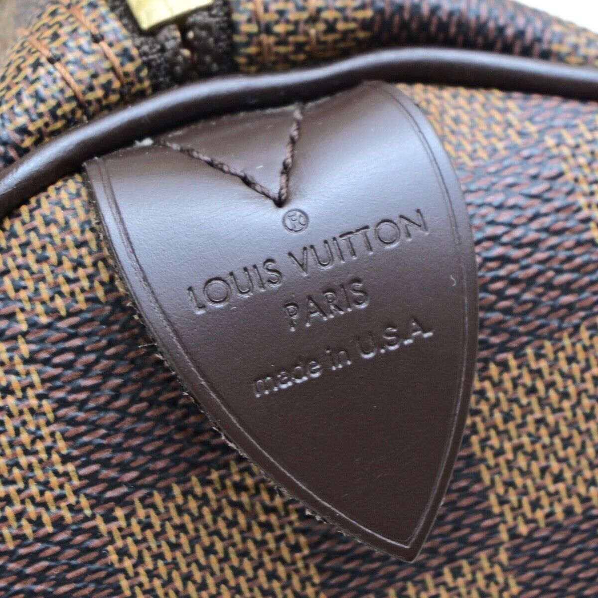 LOUIS VUITTON Speedy 30 Travel Hand Bag Damier Leather Brown N41364 664RK684