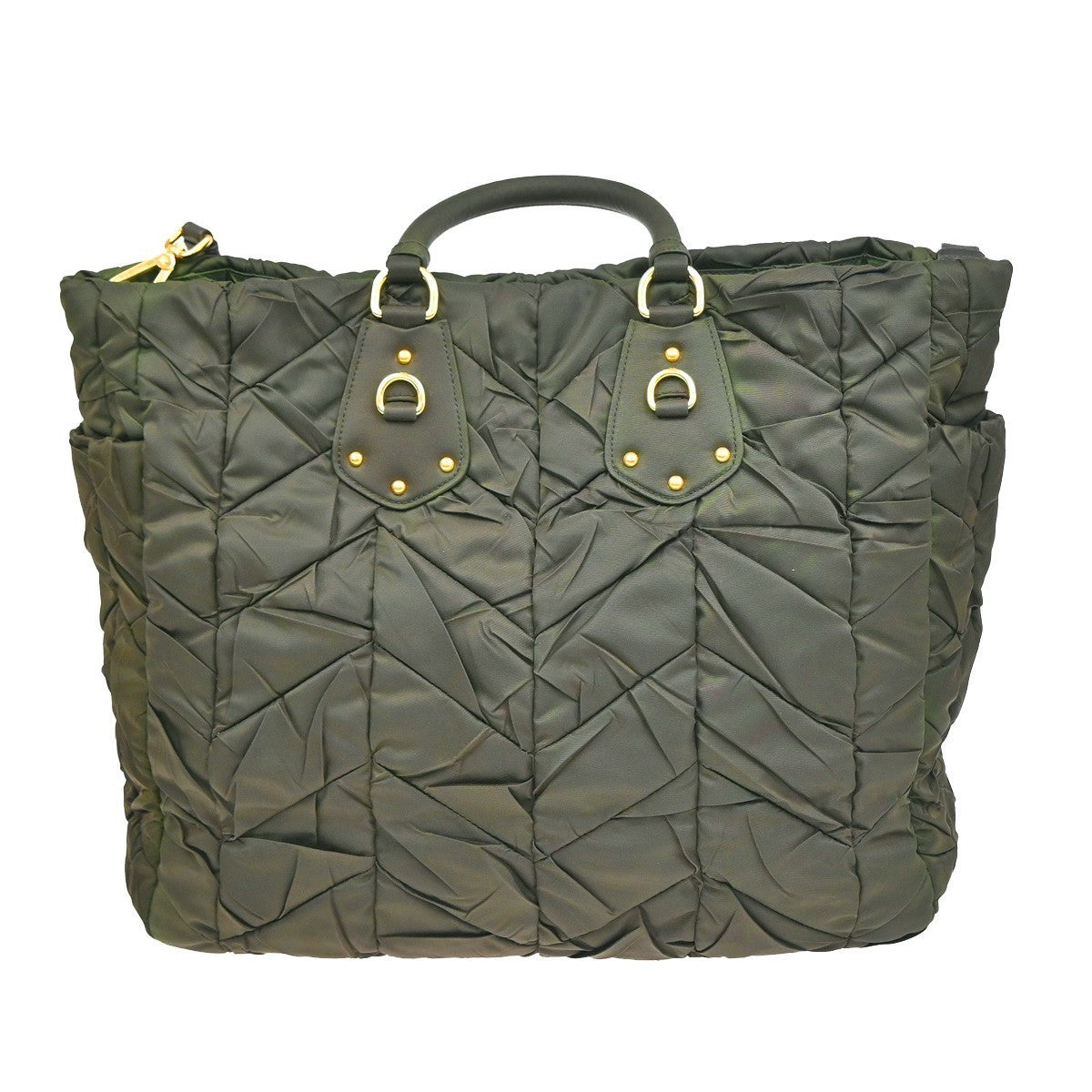 PRADA Tessuto 2Way Shoulder Hand Tote Bag Nylon Leather Brown GHW Italy 76KD027