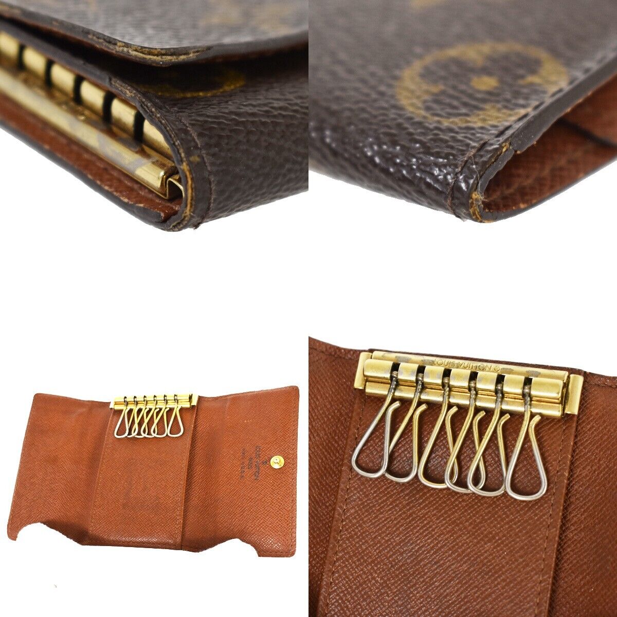LOUIS VUITTON 4 Set Wallet Key iPhone Case X Monogram Eclipse Azur epi 60YC310