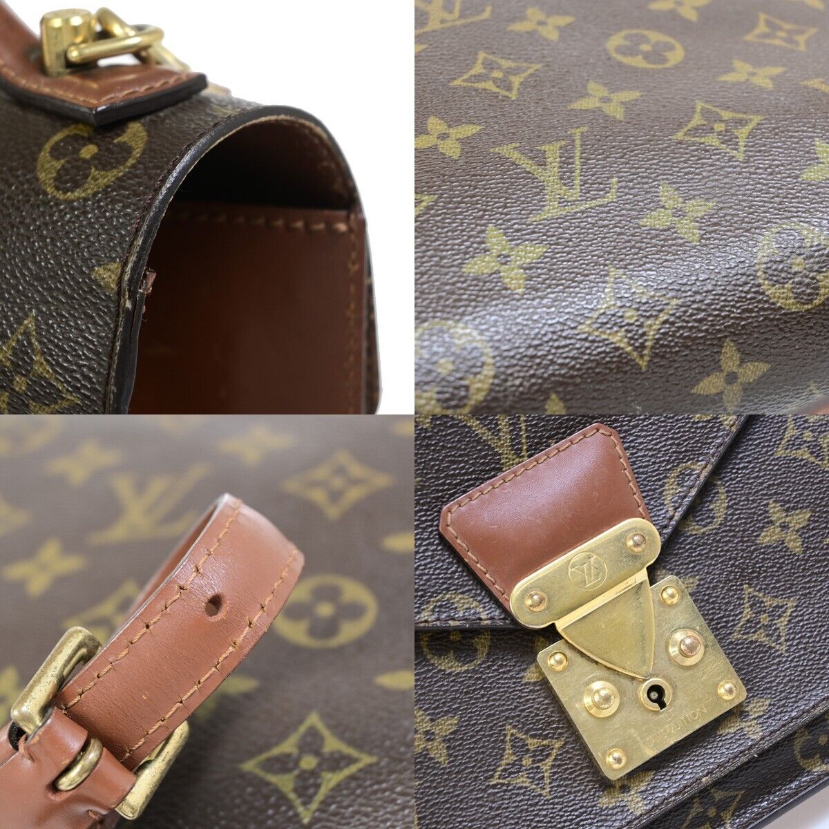 LOUIS VUITTON Monceau 28 2Way Shoulder Hand Bag Monogram Leather M51185 82EC593