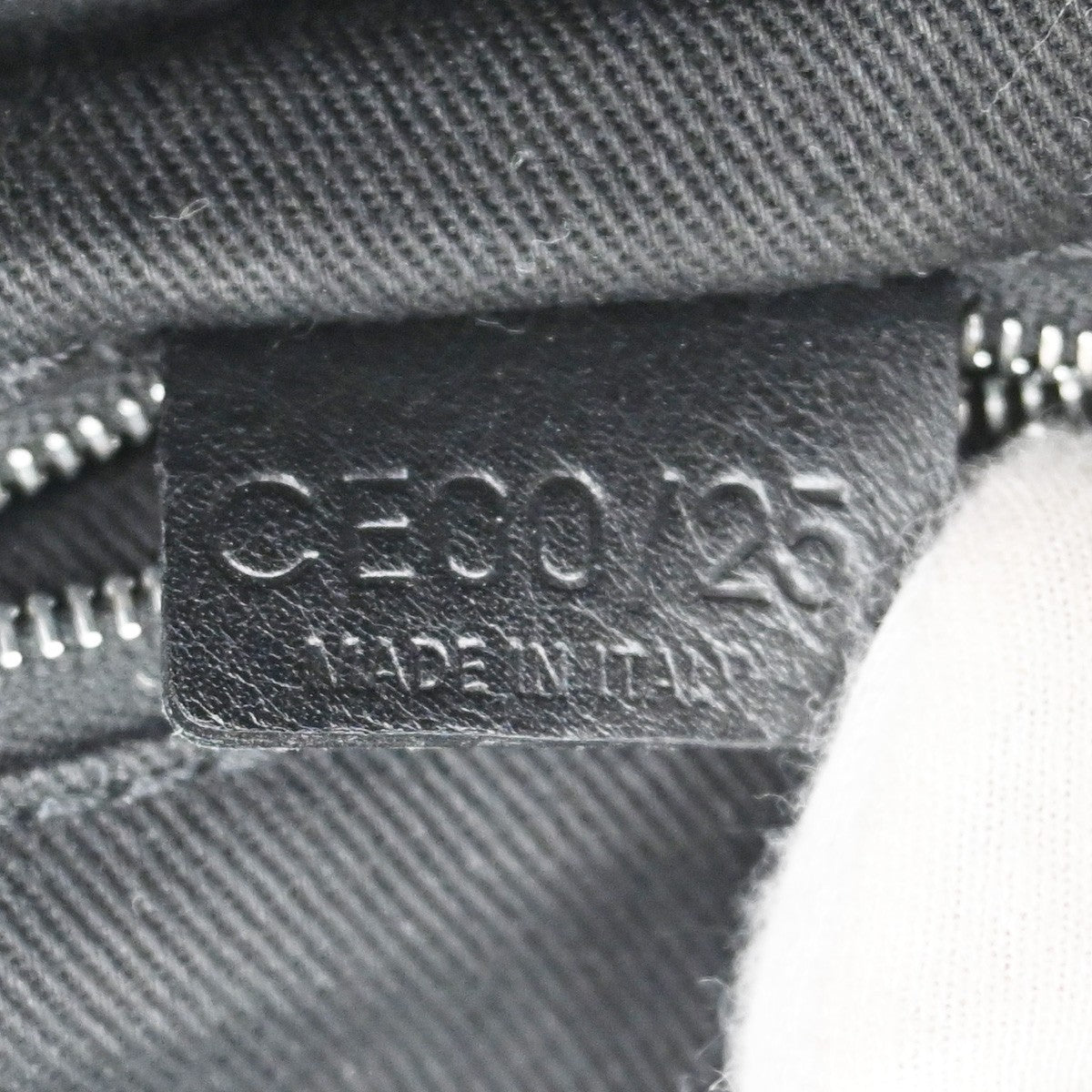 CELINE C Macadam Pattern Shoulder bag Black Suede Leather Black SHW 32CA419