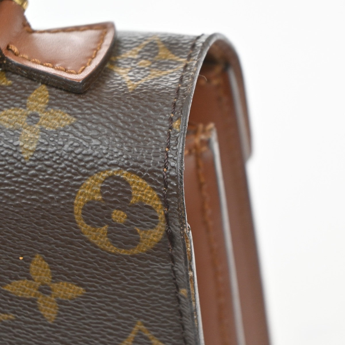 LOUIS VUITTON Concorde Hand Bag Monogram Leather Brown France M51190 82MA626