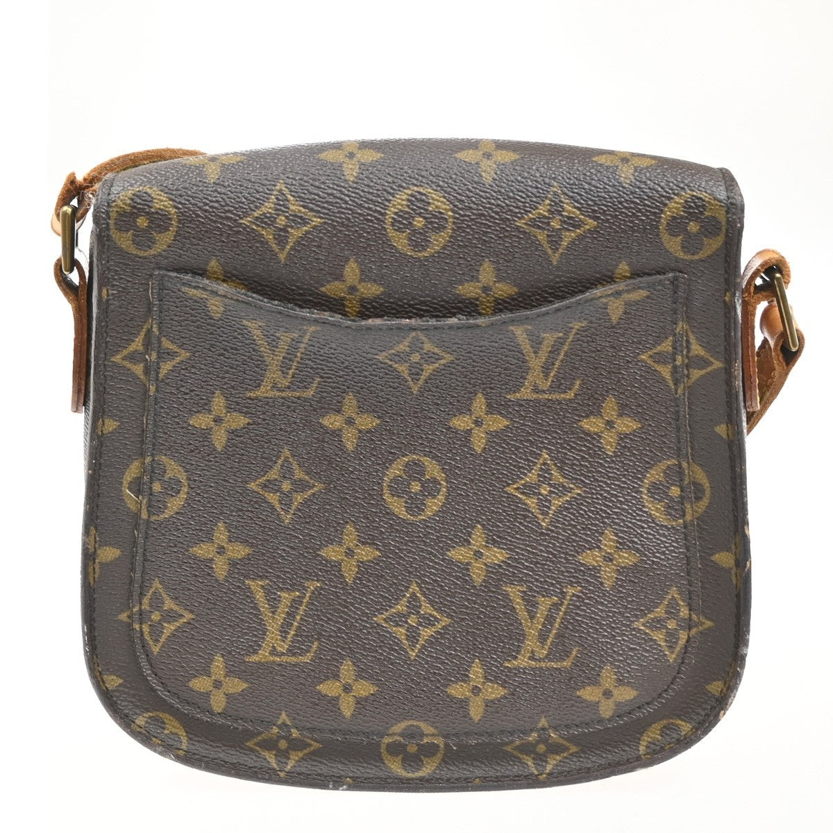 LOUIS VUITTON Saint Cloud MM Shoulder Bag Monogram Leather Brown M51243 36TA324