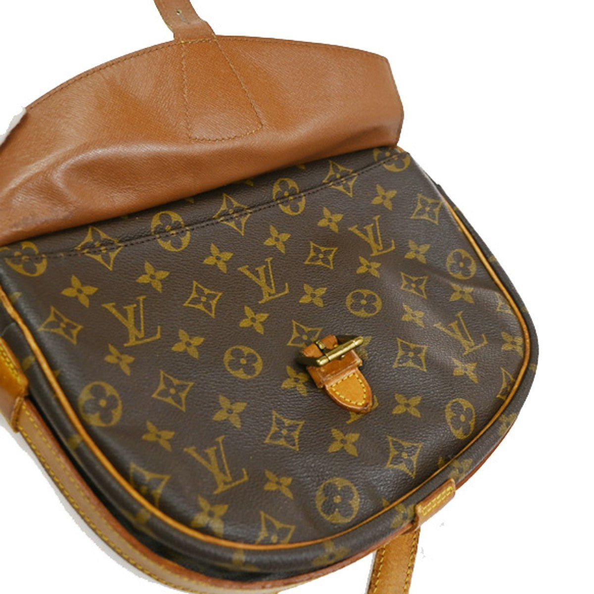 LOUIS VUITTON Jeune Fille GM Shoulder Bag Monogram Leather Brown M51225 61YJ067