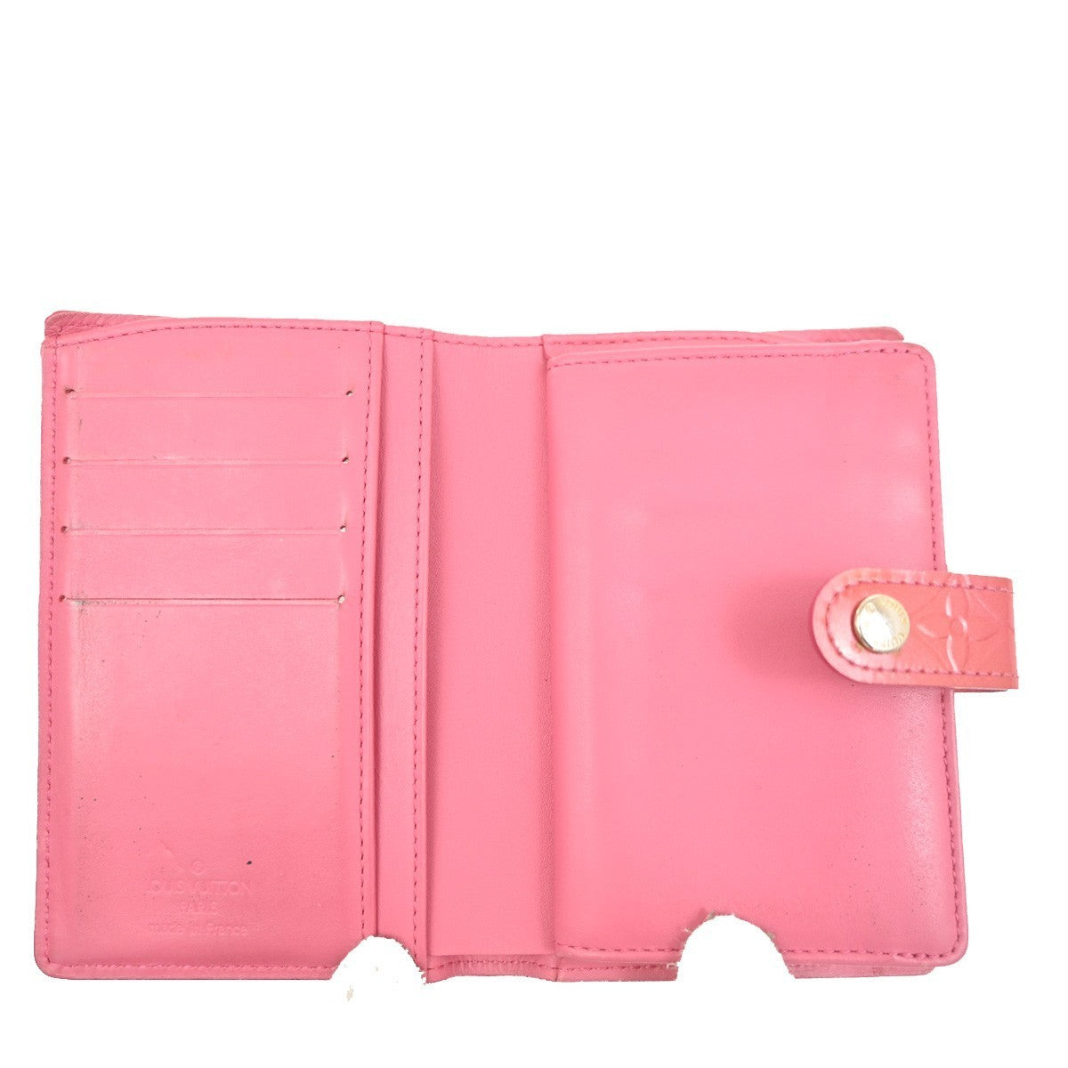 LOUIS VUITTON Porte-Monnaie Viennois Wallet Monogram Vernis Pink M9141F 63TA447