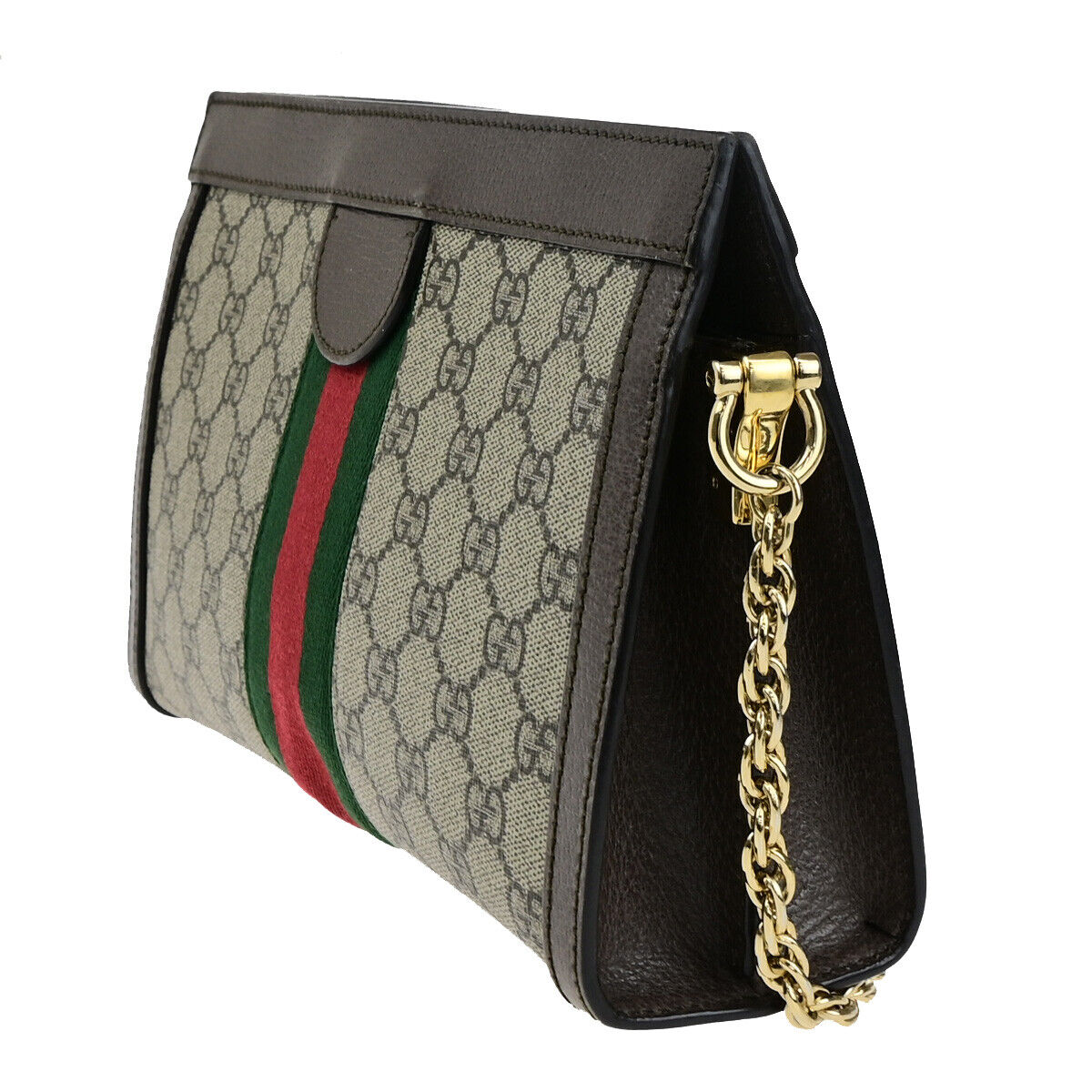 GUCCI Ophidia GG Small 2Way Chain Shoulder Bag Supreme Leather Brown 22YG619