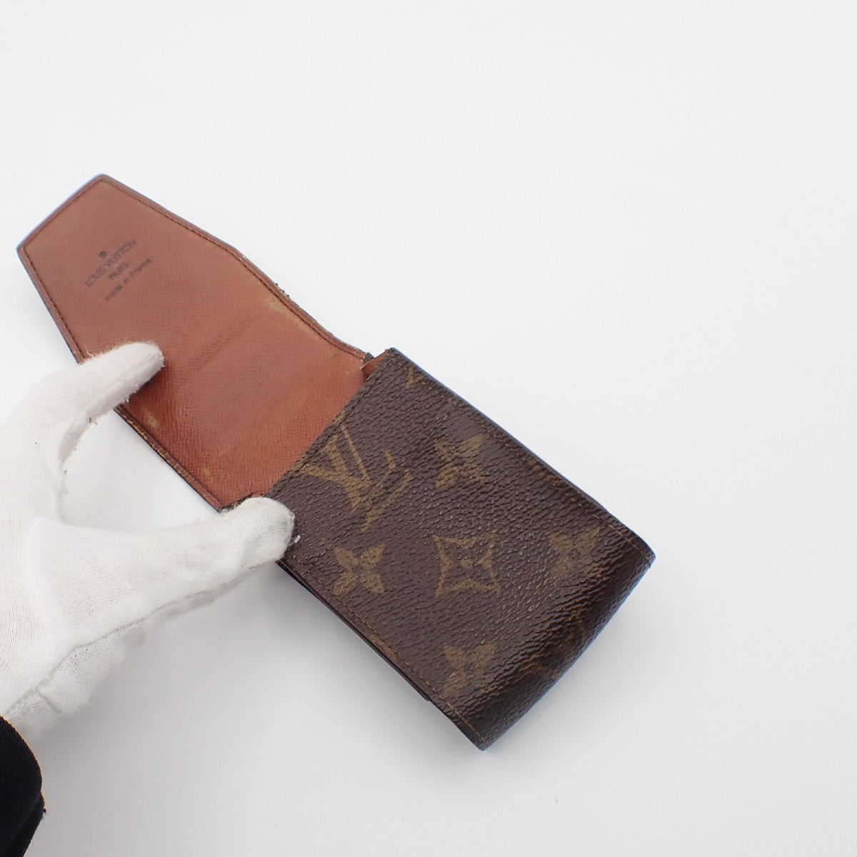 LOUIS VUITTON Etui Cigarette Case Monogram Leather Brown M63024 07AA164