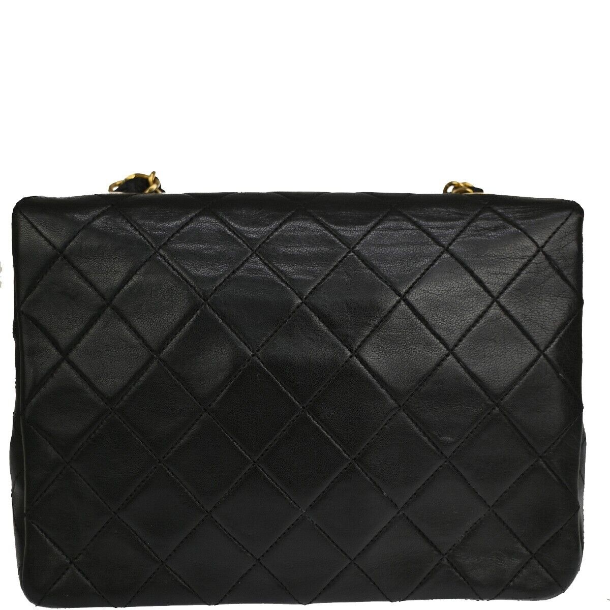 CHANEL CC Mini Matelasse Chain Shoulder Bag Leather Black GHW Vintage 323RJ288
